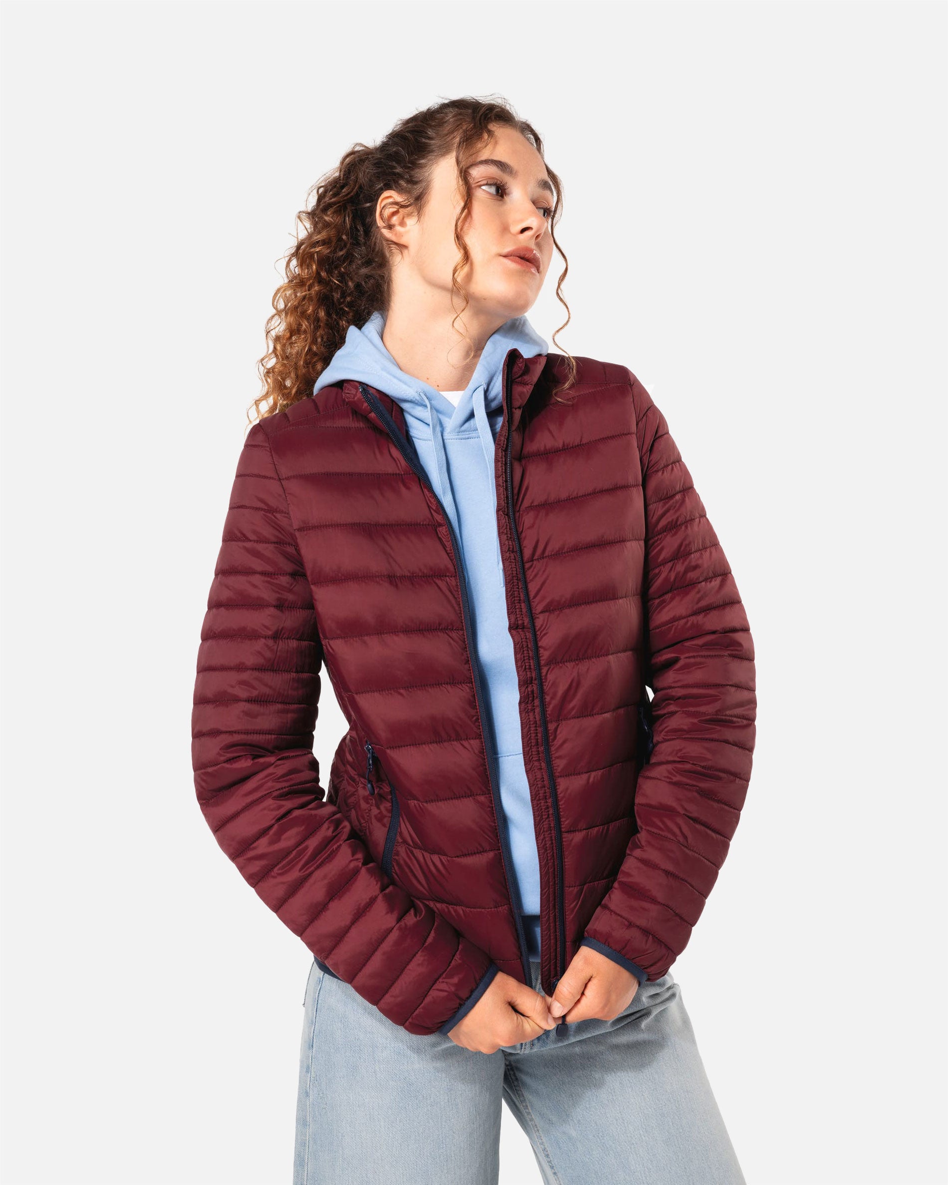 Leichte Damen Steppjacke Burgundy von VIVID