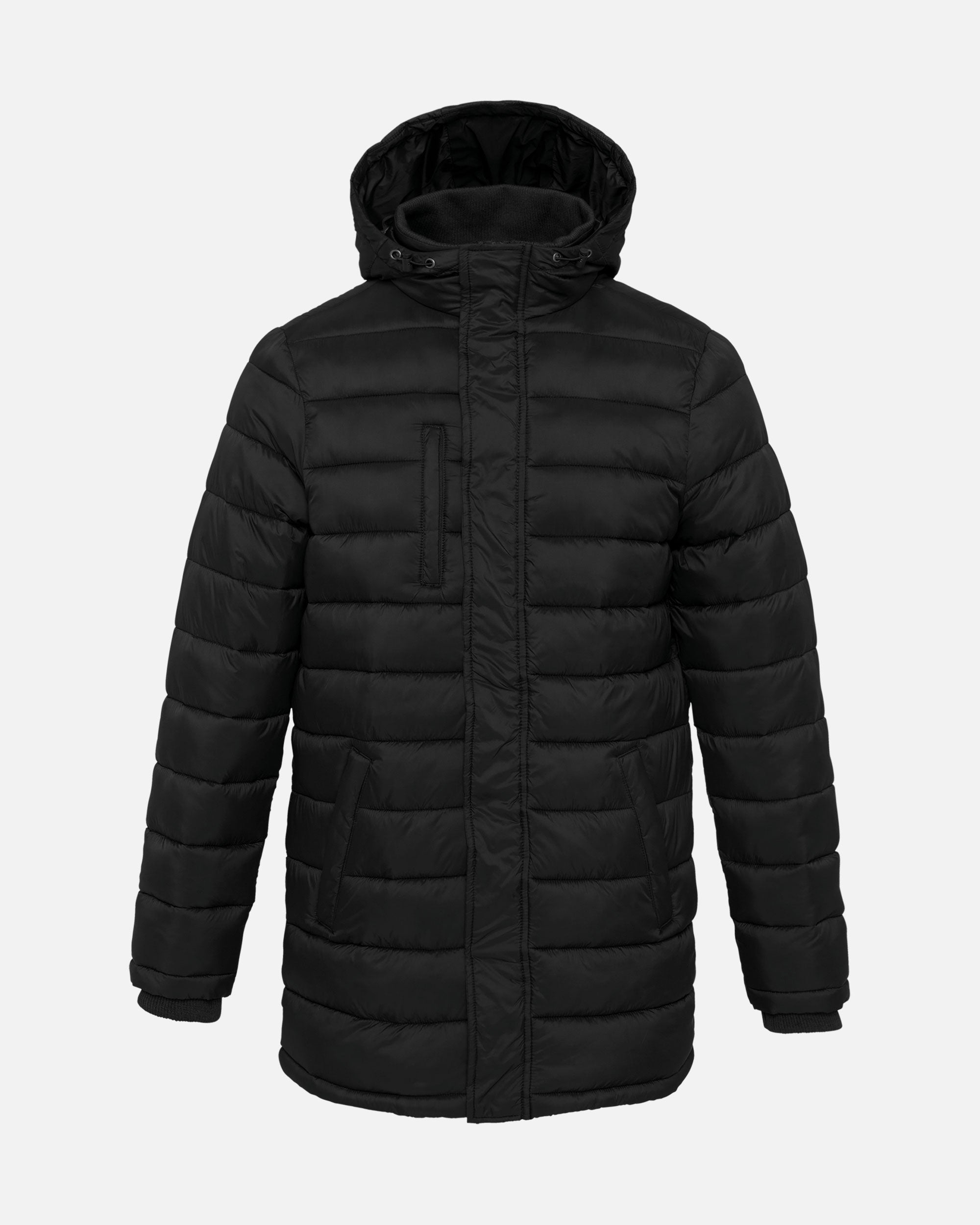 Leichte Herren Parka Jacke mit Kapuze Black von VIVID