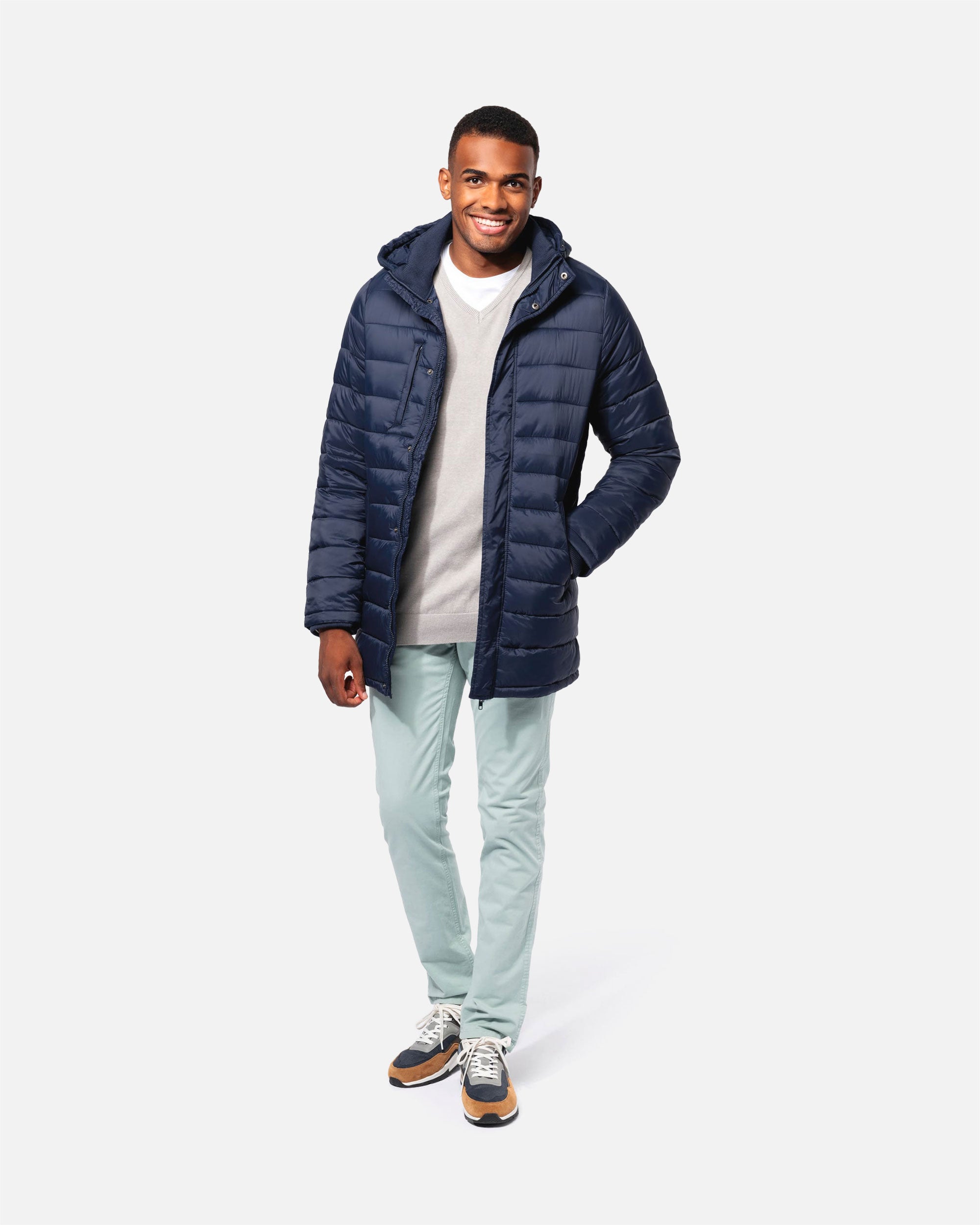 Leichte Herren Parka Jacke mit Kapuze von VIVID