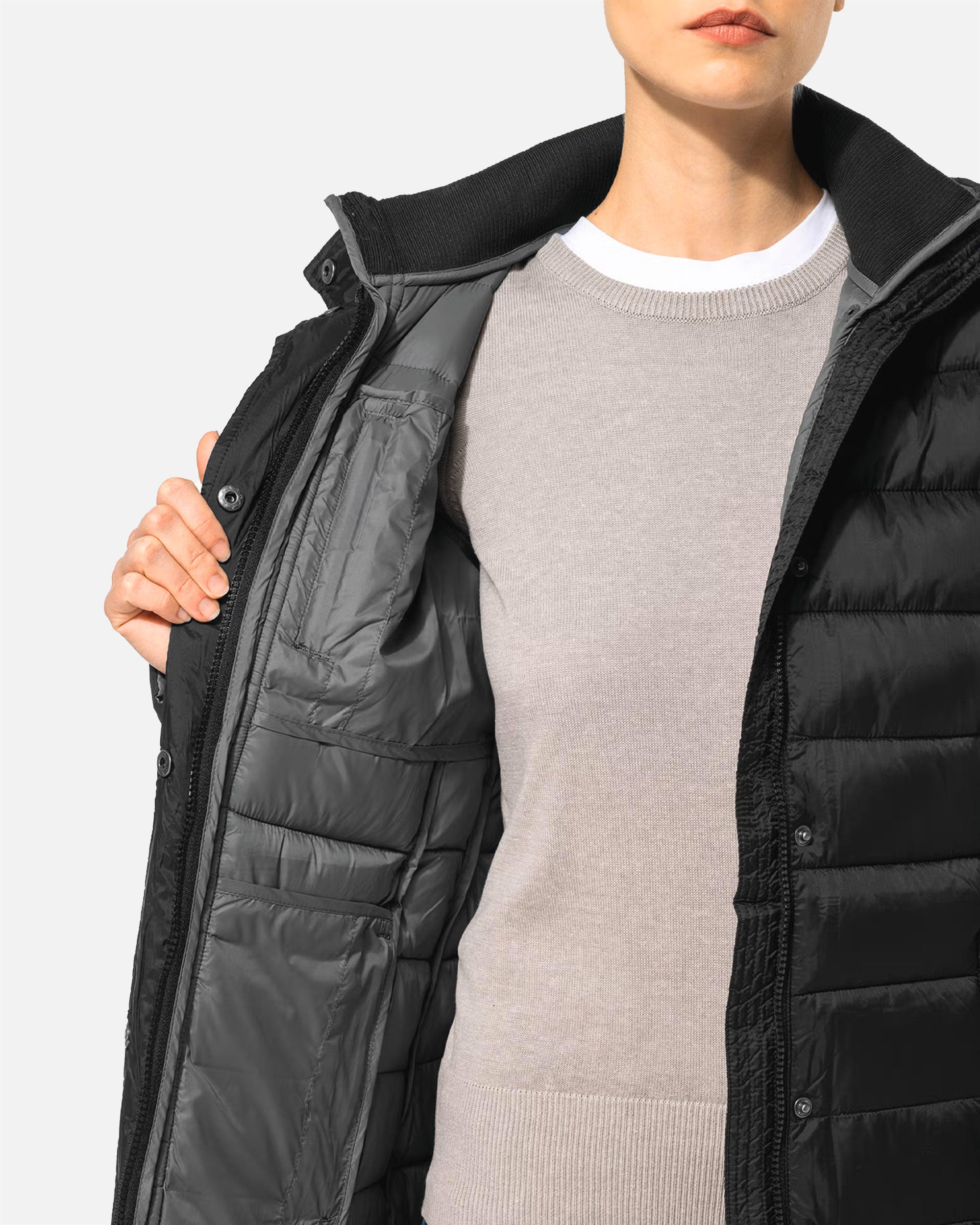 Leichte Damen Parka Jacke mit Kapuze von VIVID
