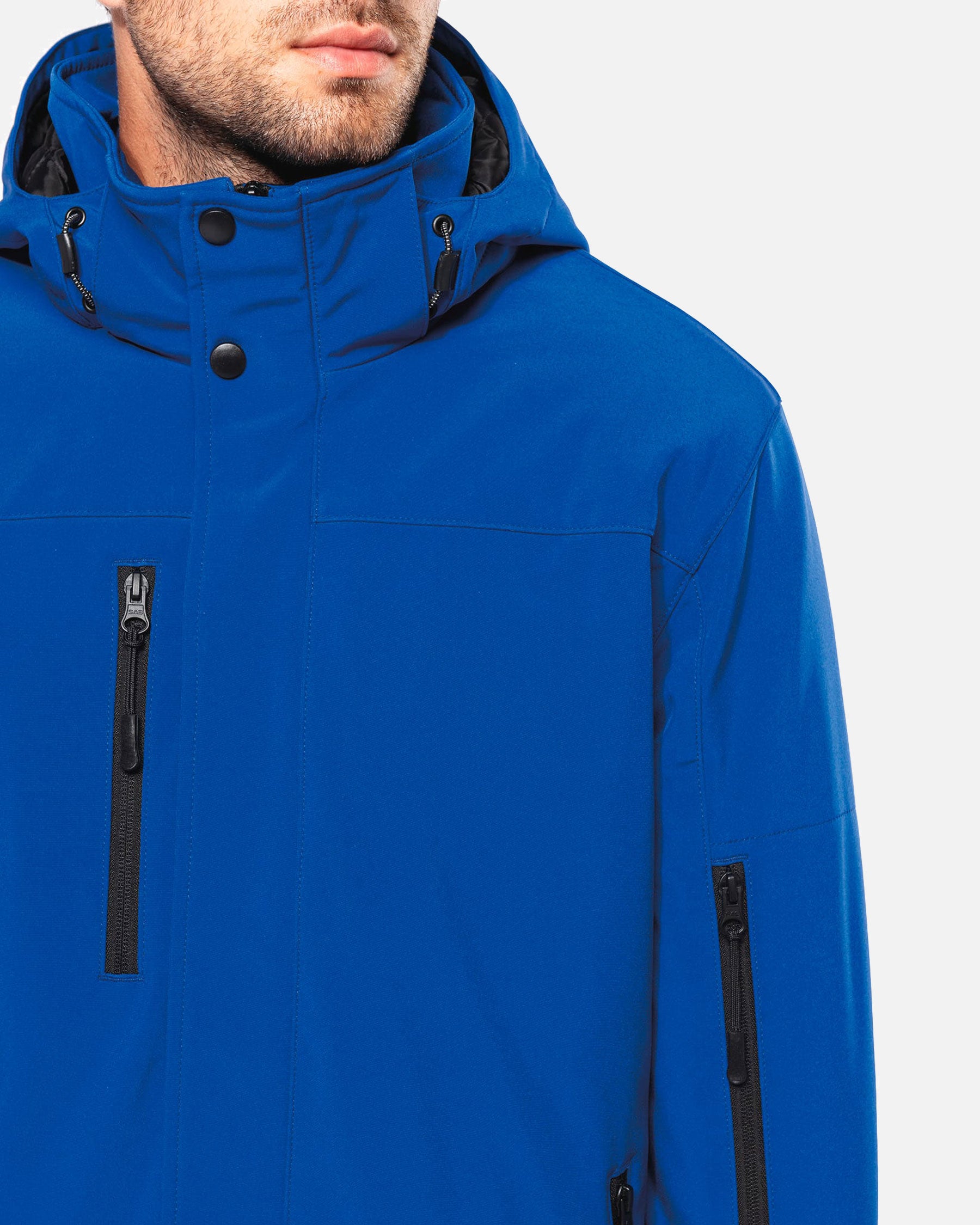 Herren Softshell Jacke 2.0 mit abnehmbarer Kapuze von VIVID