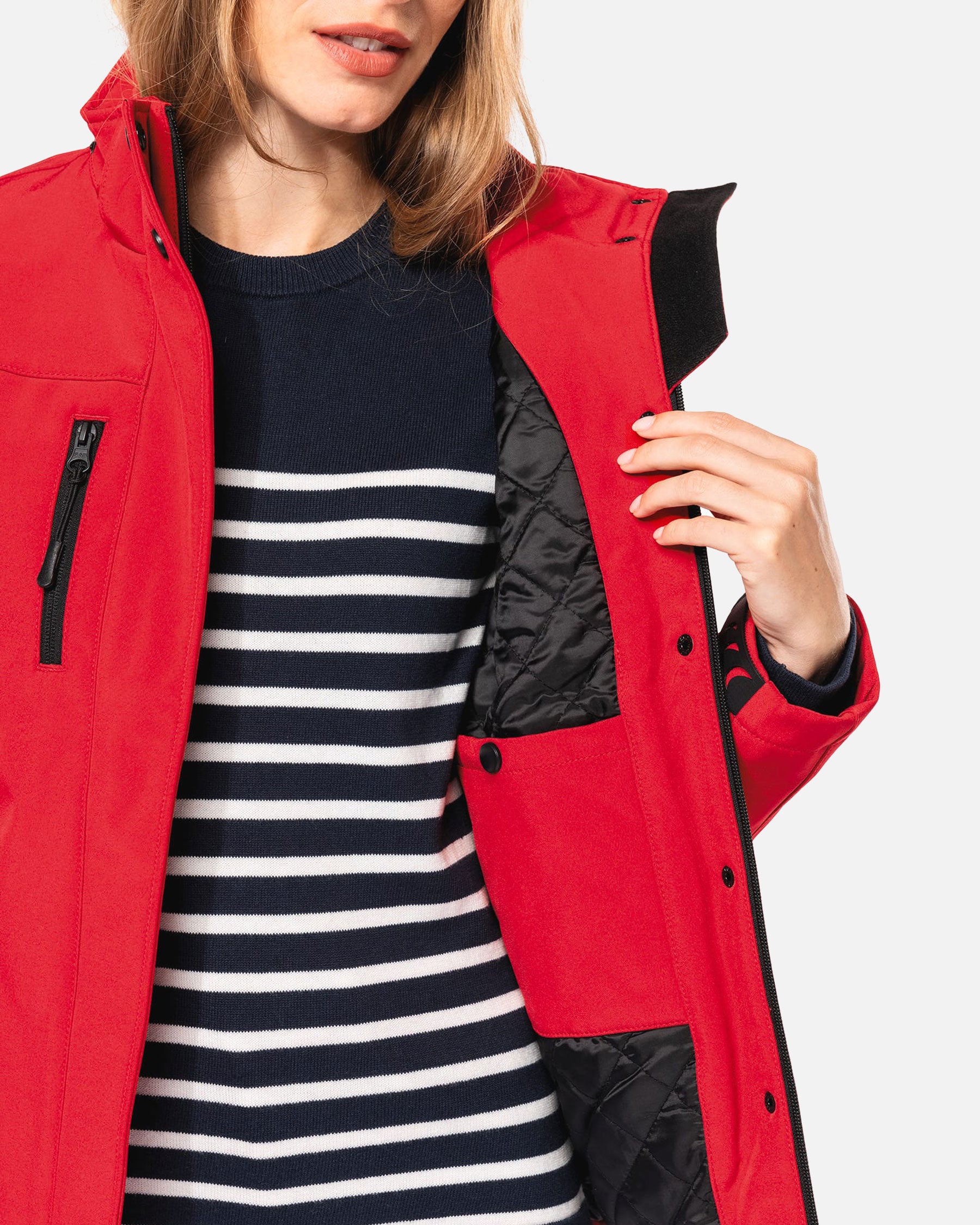 Damen Softshell Jacke 2.0 mit abnehmbarer Kapuze von VIVID