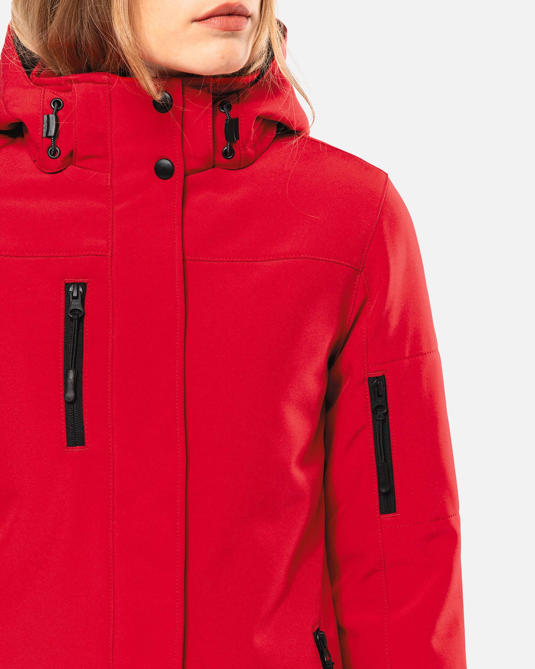 Damen Softshell Jacke 2.0 mit abnehmbarer Kapuze von VIVID