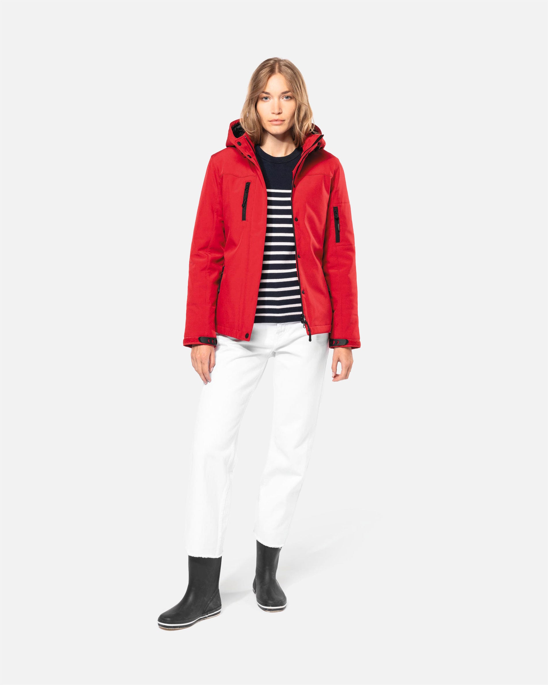 Damen Softshell Jacke 2.0 mit abnehmbarer Kapuze von VIVID