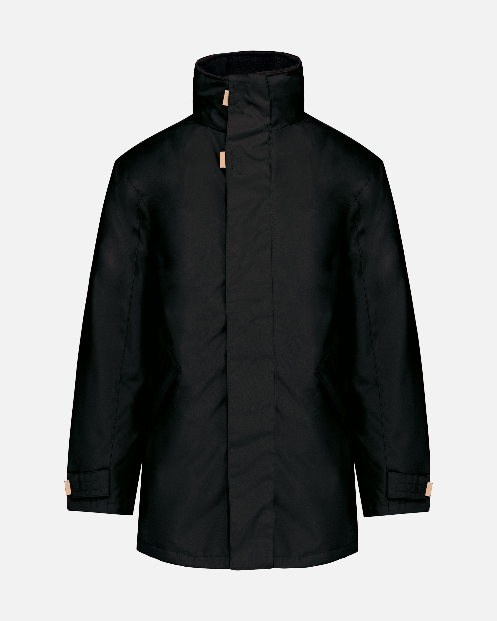 Herren Parka Jacke mit abnehmbarer Kapuze Black von VIVID