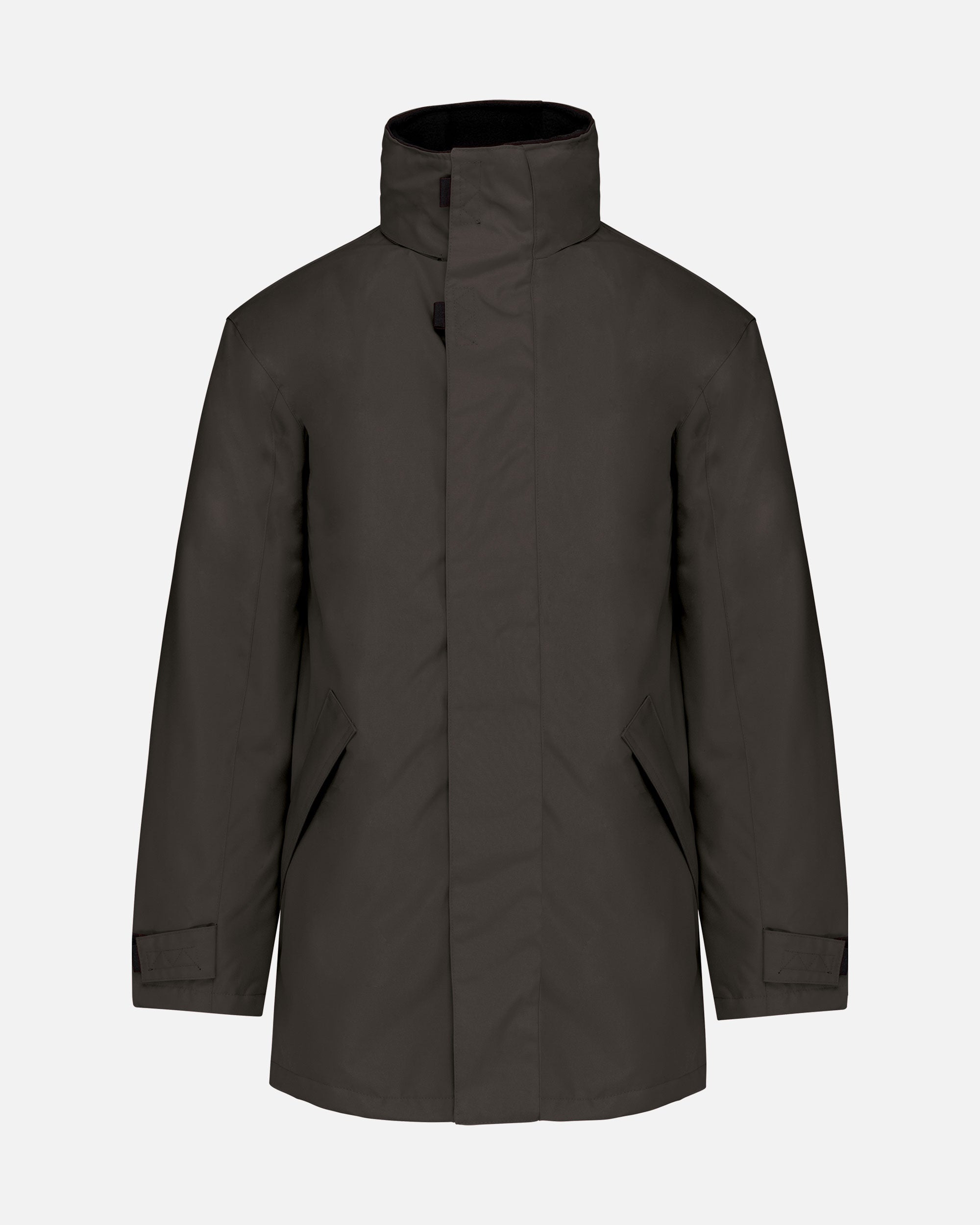 Herren Parka Jacke mit abnehmbarer Kapuze Charcoal von VIVID