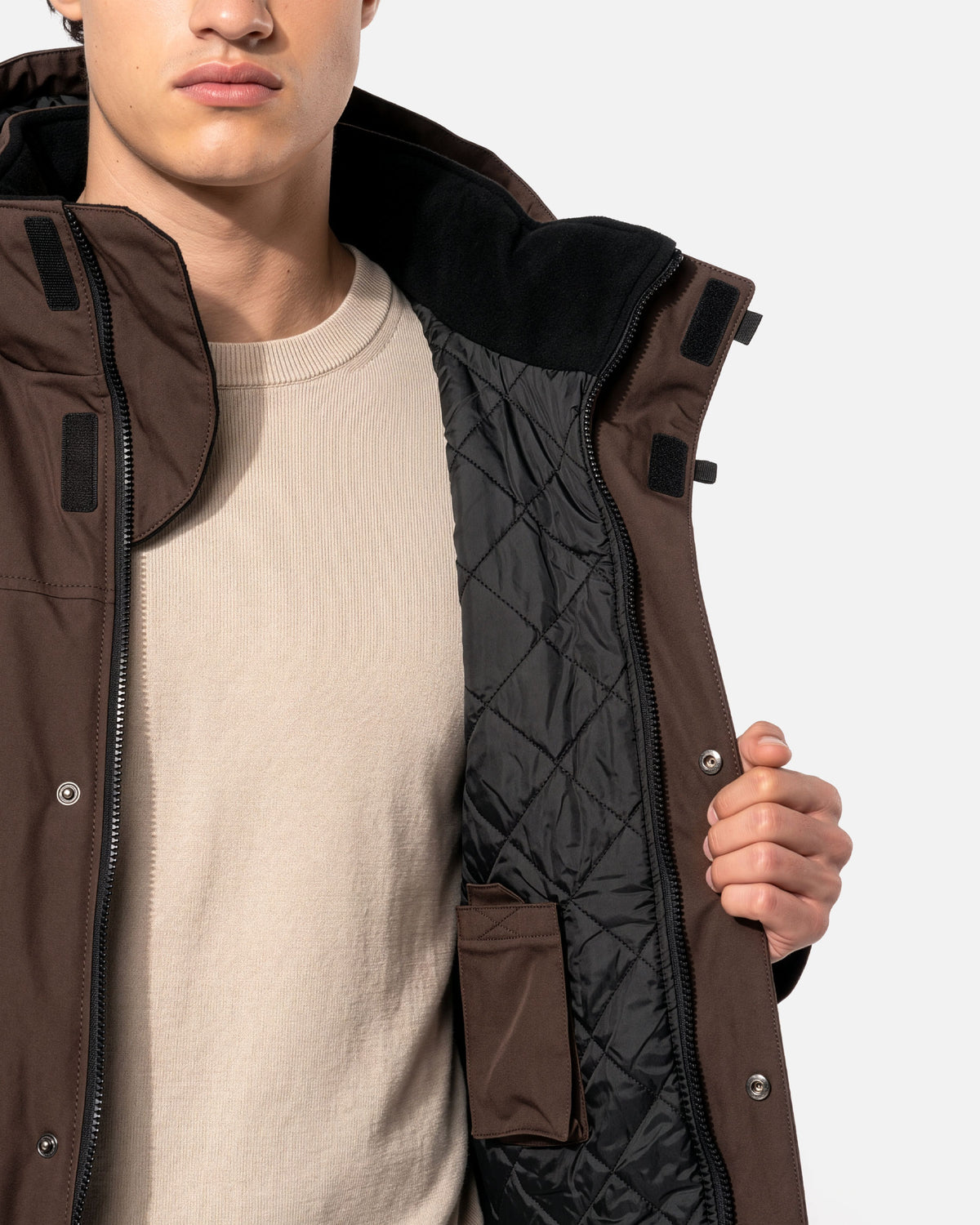 Herren Parka Jacke mit abnehmbarer Kapuze von VIVID