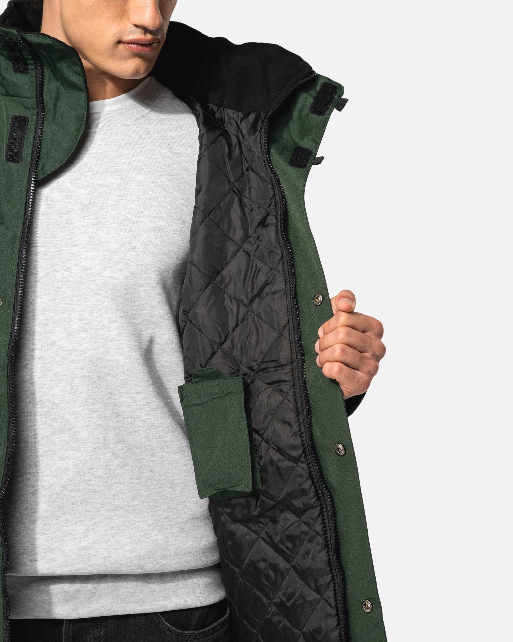 Herren Parka Jacke mit abnehmbarer Kapuze von VIVID