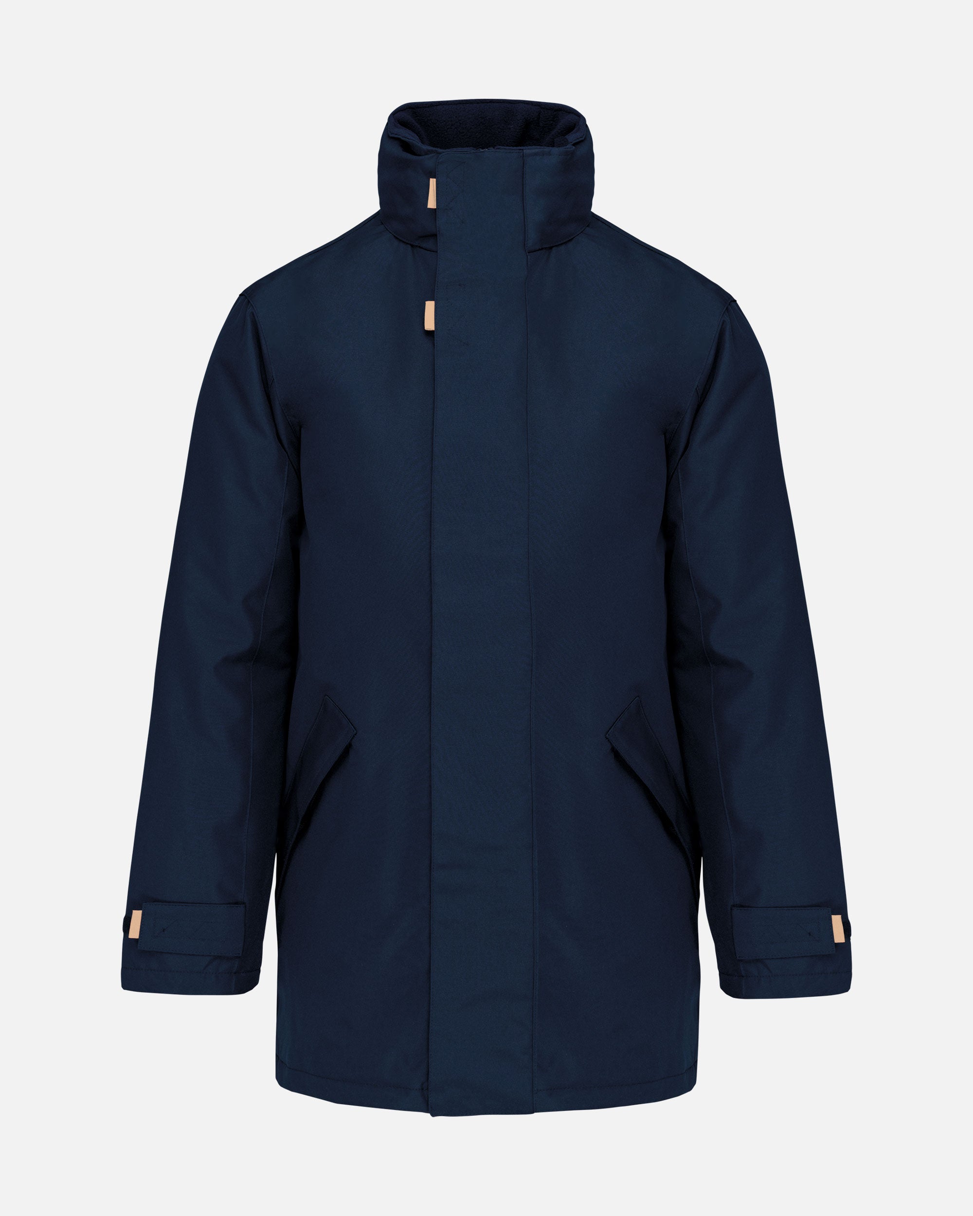 Herren Parka Jacke mit abnehmbarer Kapuze Navy Blue von VIVID
