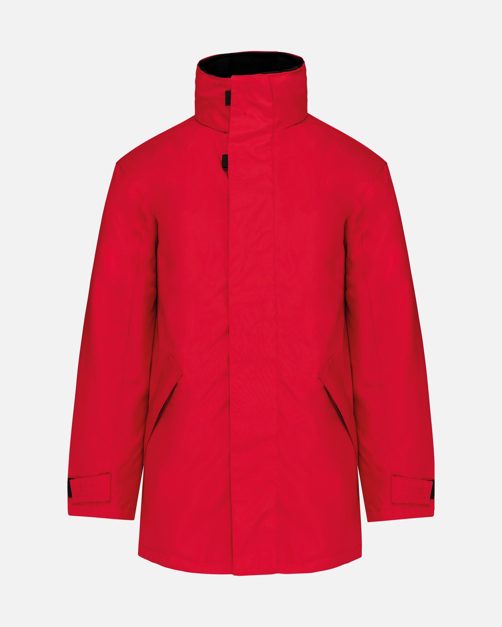 Herren Parka Jacke mit abnehmbarer Kapuze Fire Red von VIVID