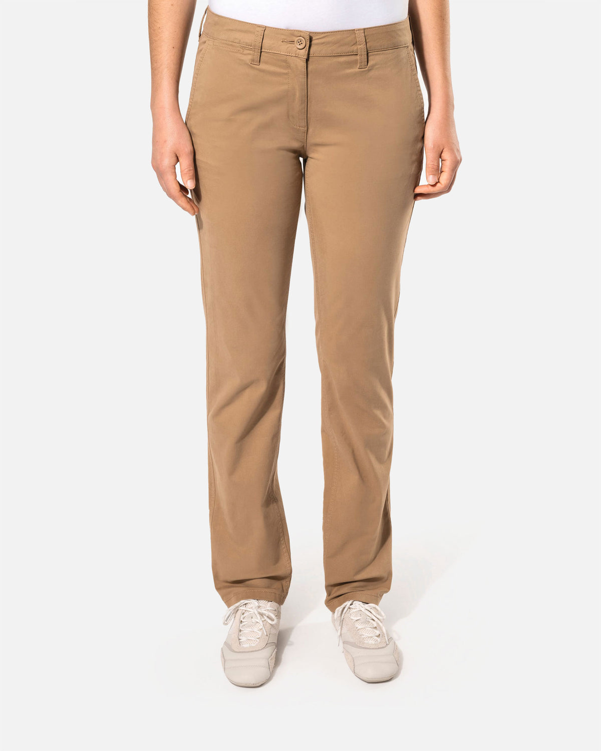 Damen Chino Hose Camel von VIVID