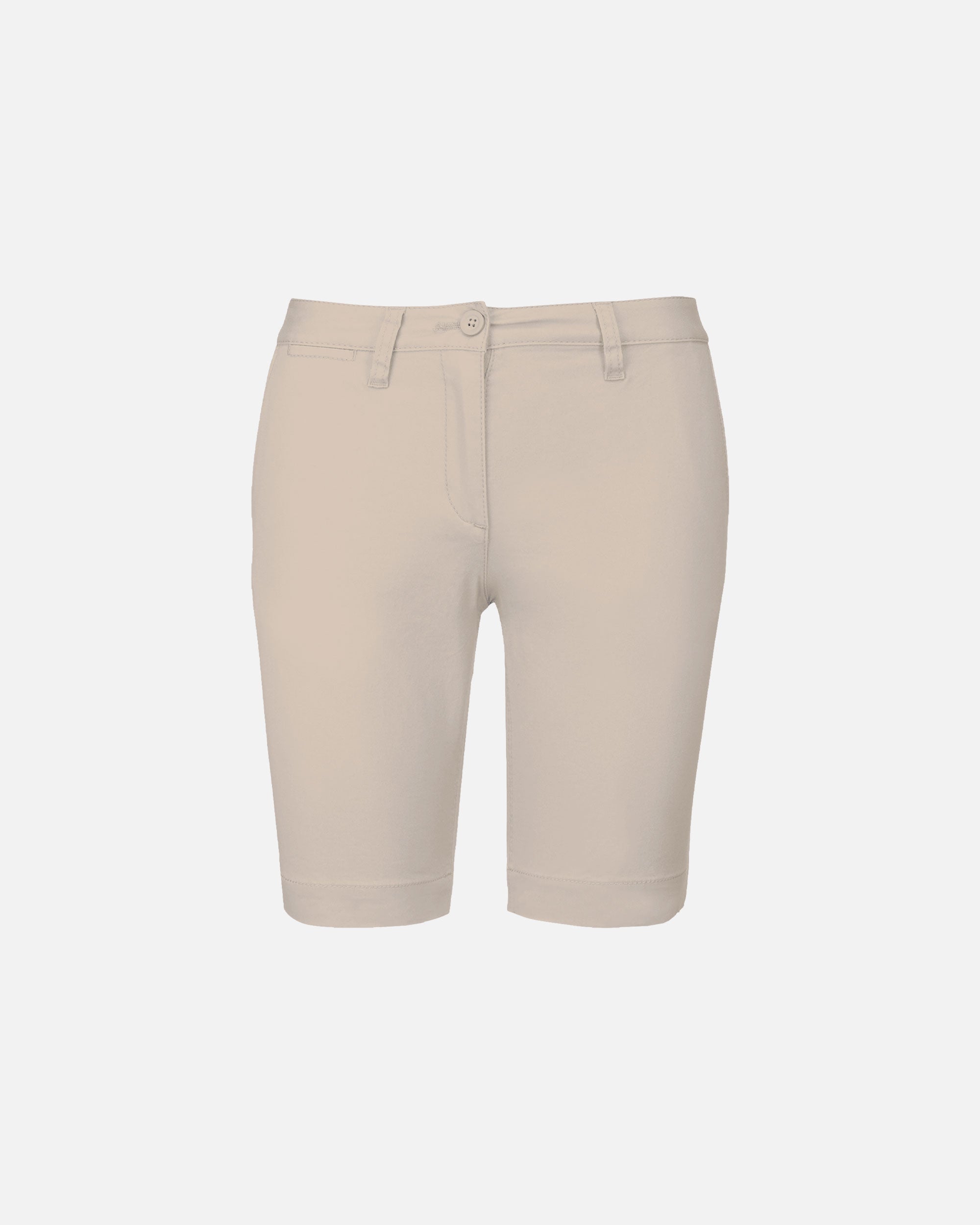 Damen Chino Bermuda Shorts Light Beige von VIVID