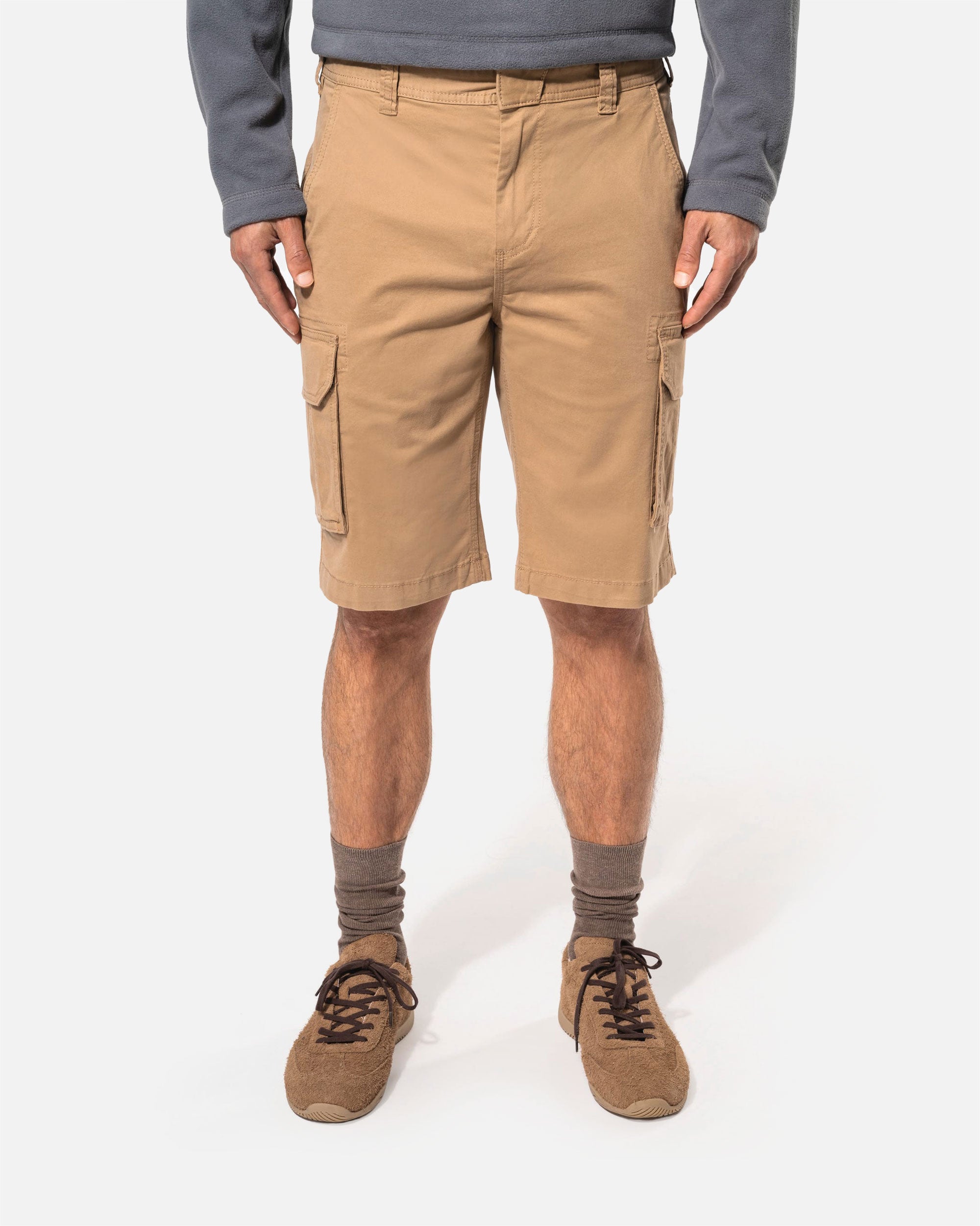 Herren Bermuda Cargo Shorts Camel von VIVID