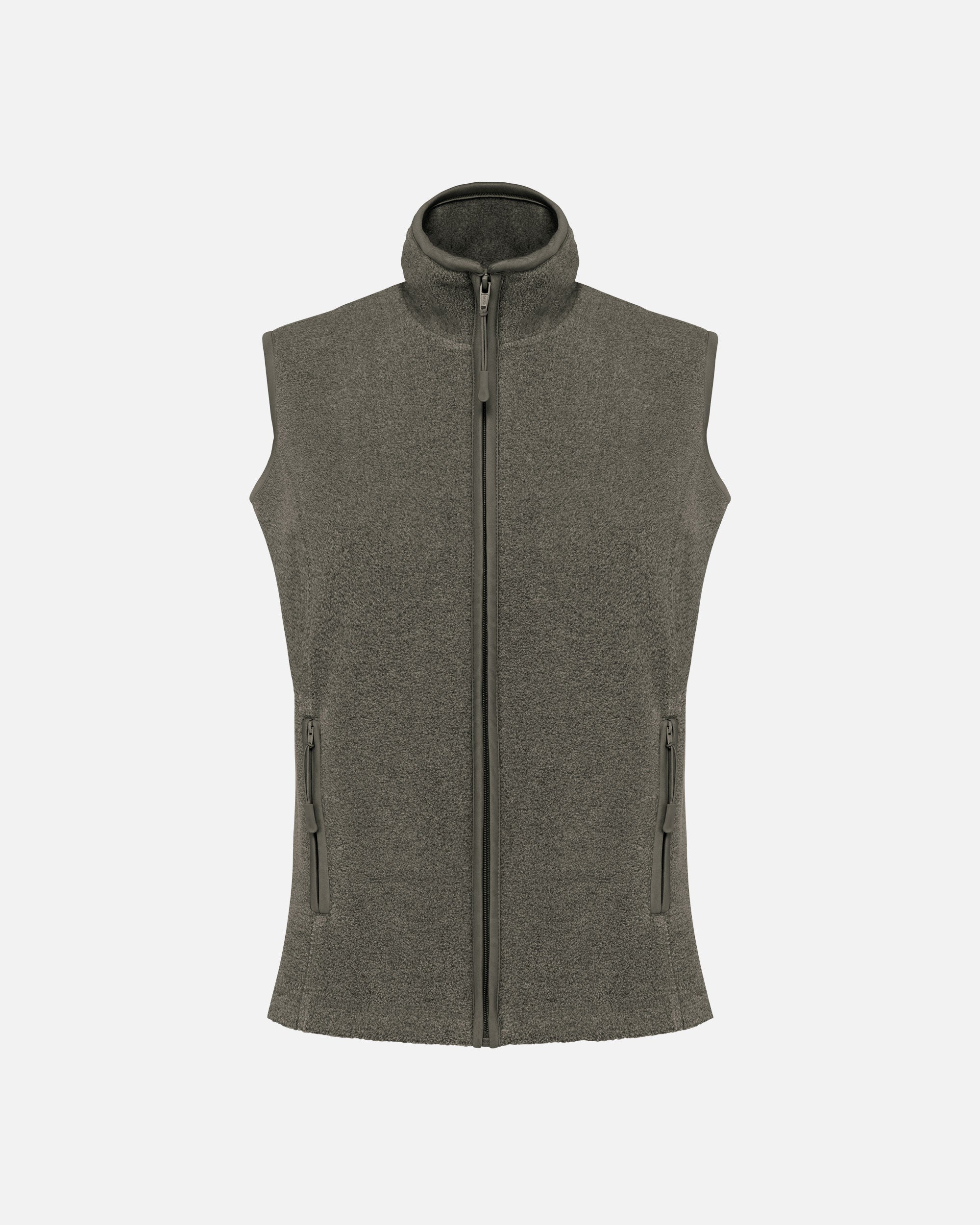 Damen Mikrofleece Weste Green Marble Heather von VIVID