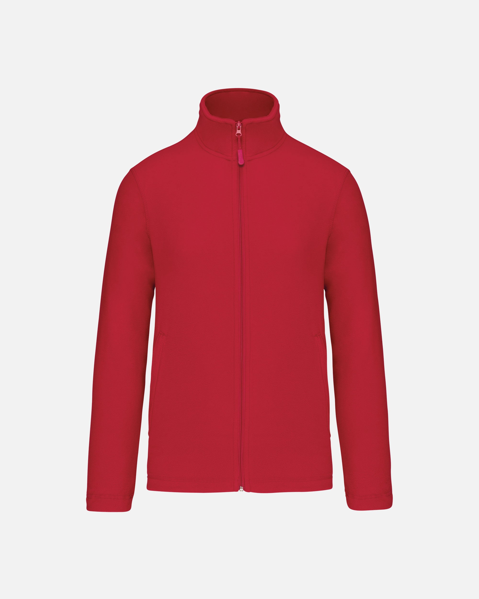 Klassische Unisex Mikrofleece Jacke Fire Red von VIVID