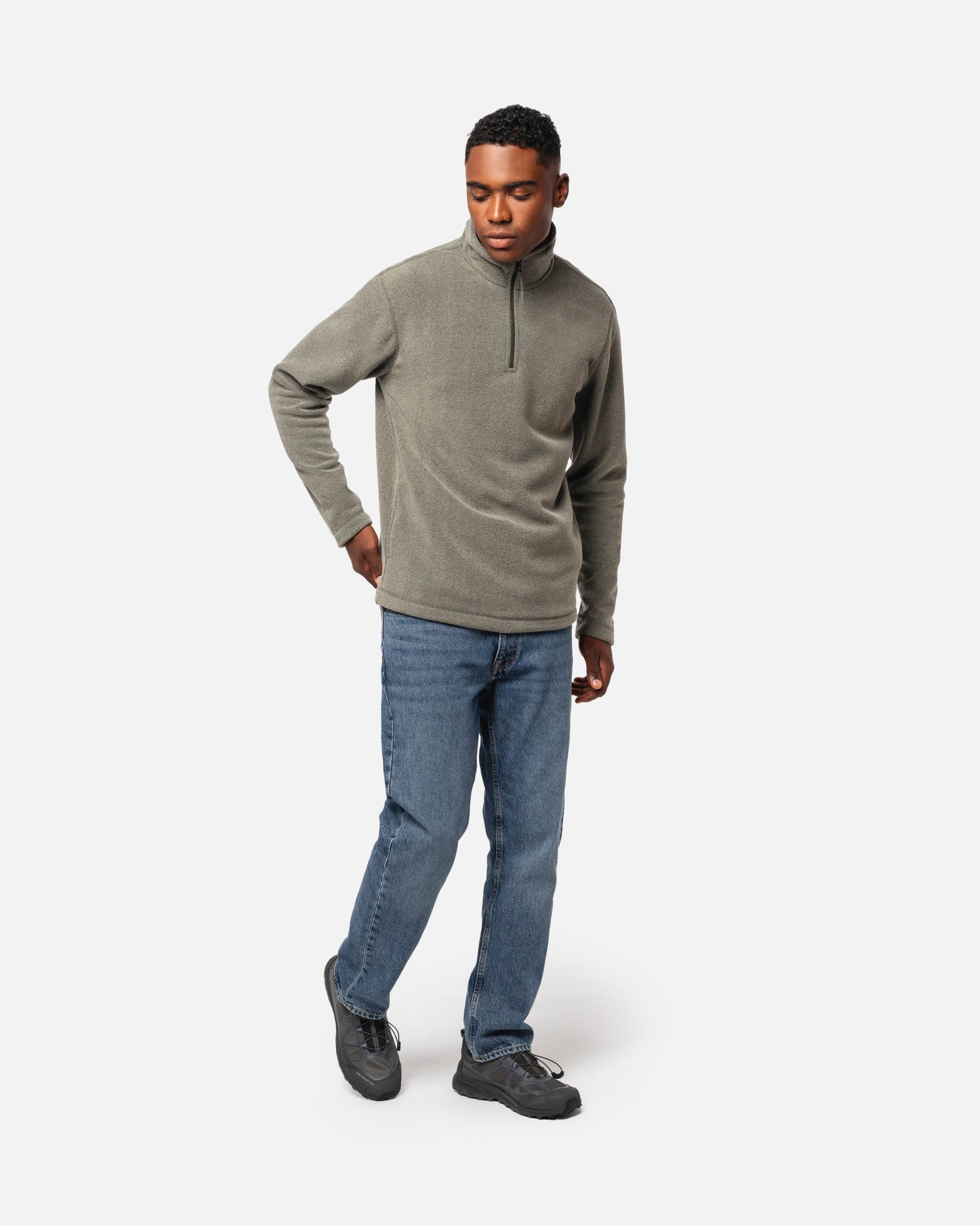 Herren Mikrofleece Pullover mit 1/4-Reißverschluss von VIVID