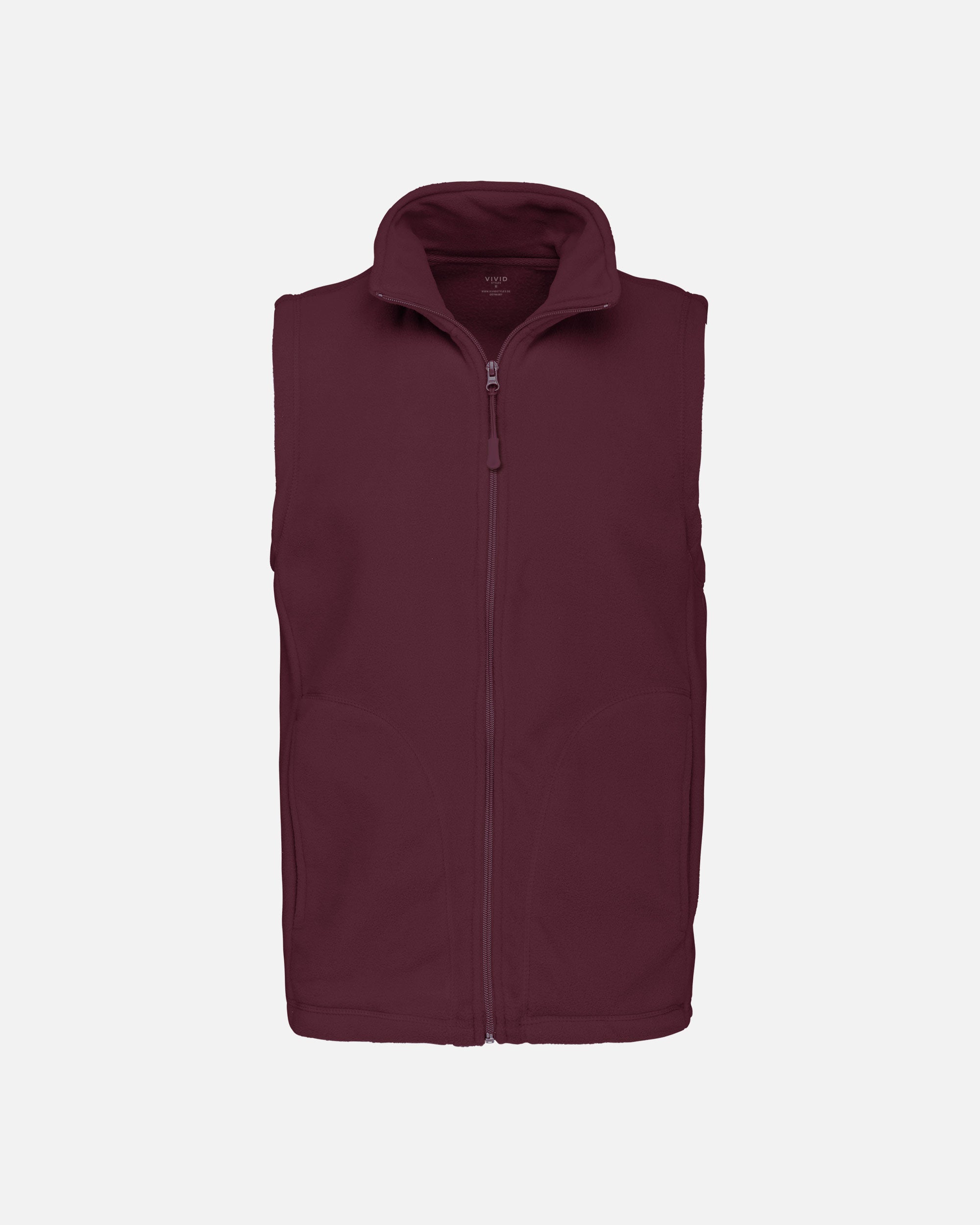 Herren Mikrofleece Weste Burgundy von VIVID