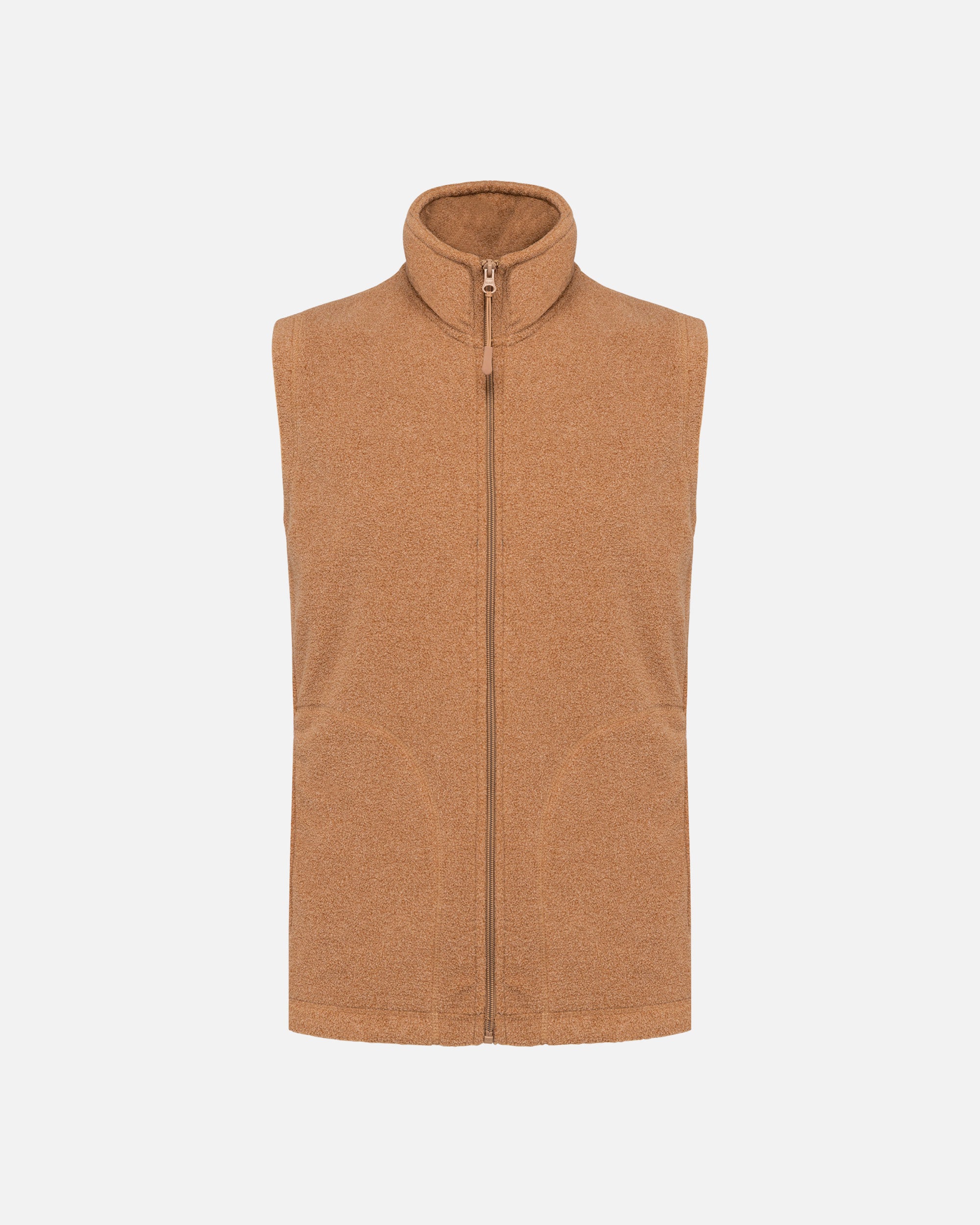 Herren Mikrofleece Weste Camel Heather von VIVID