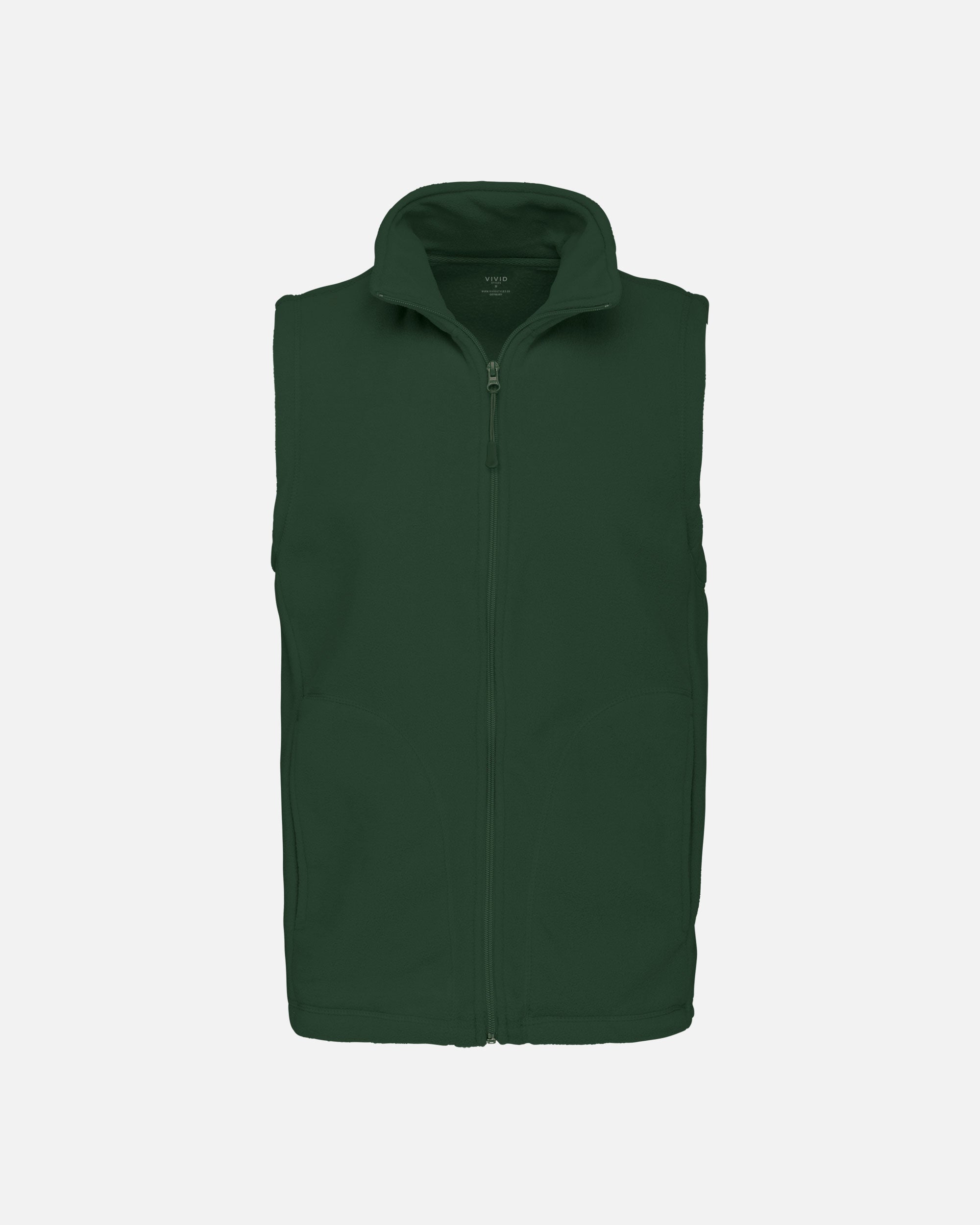 Herren Mikrofleece Weste Forest Green von VIVID