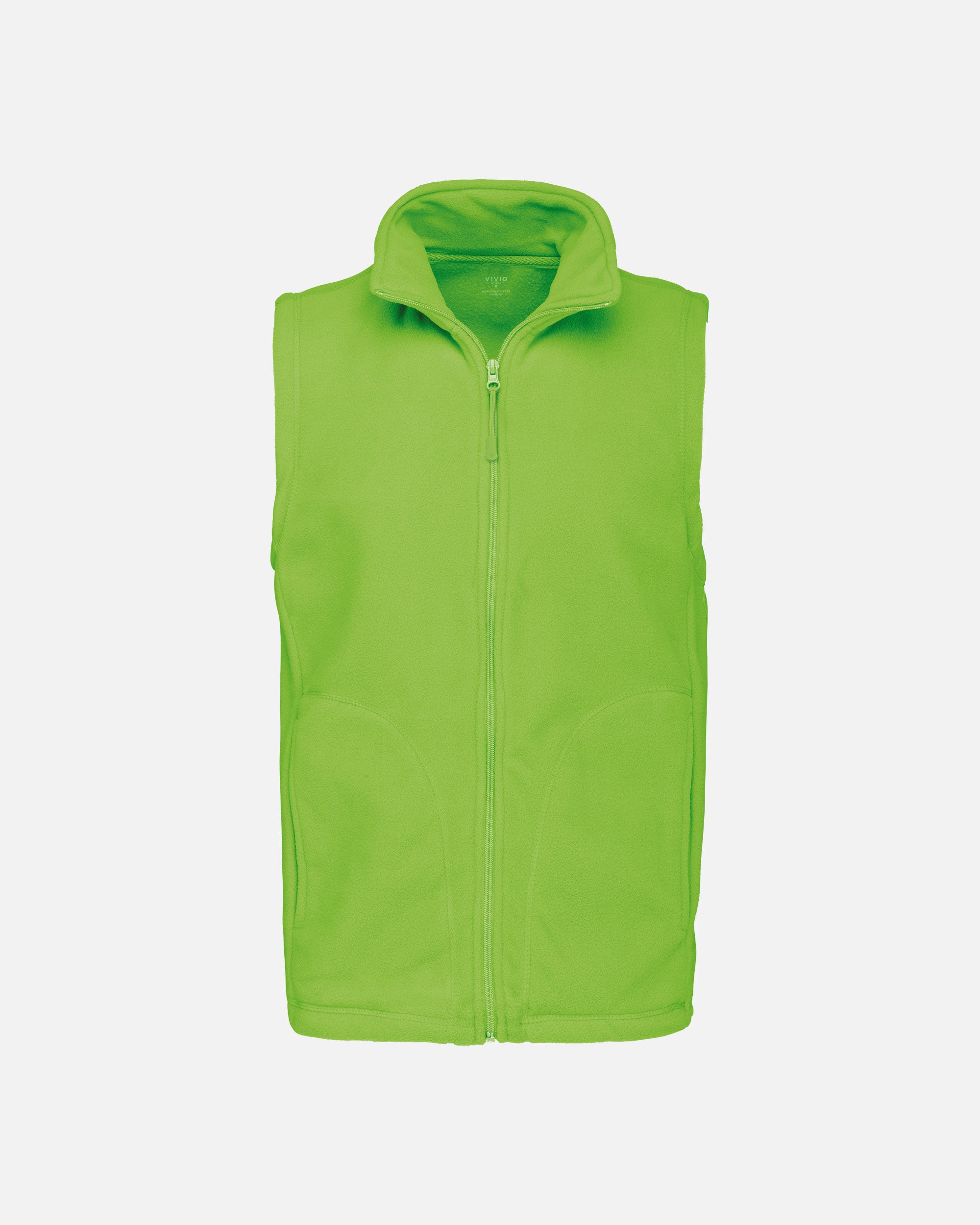 Herren Mikrofleece Weste Lime Green von VIVID