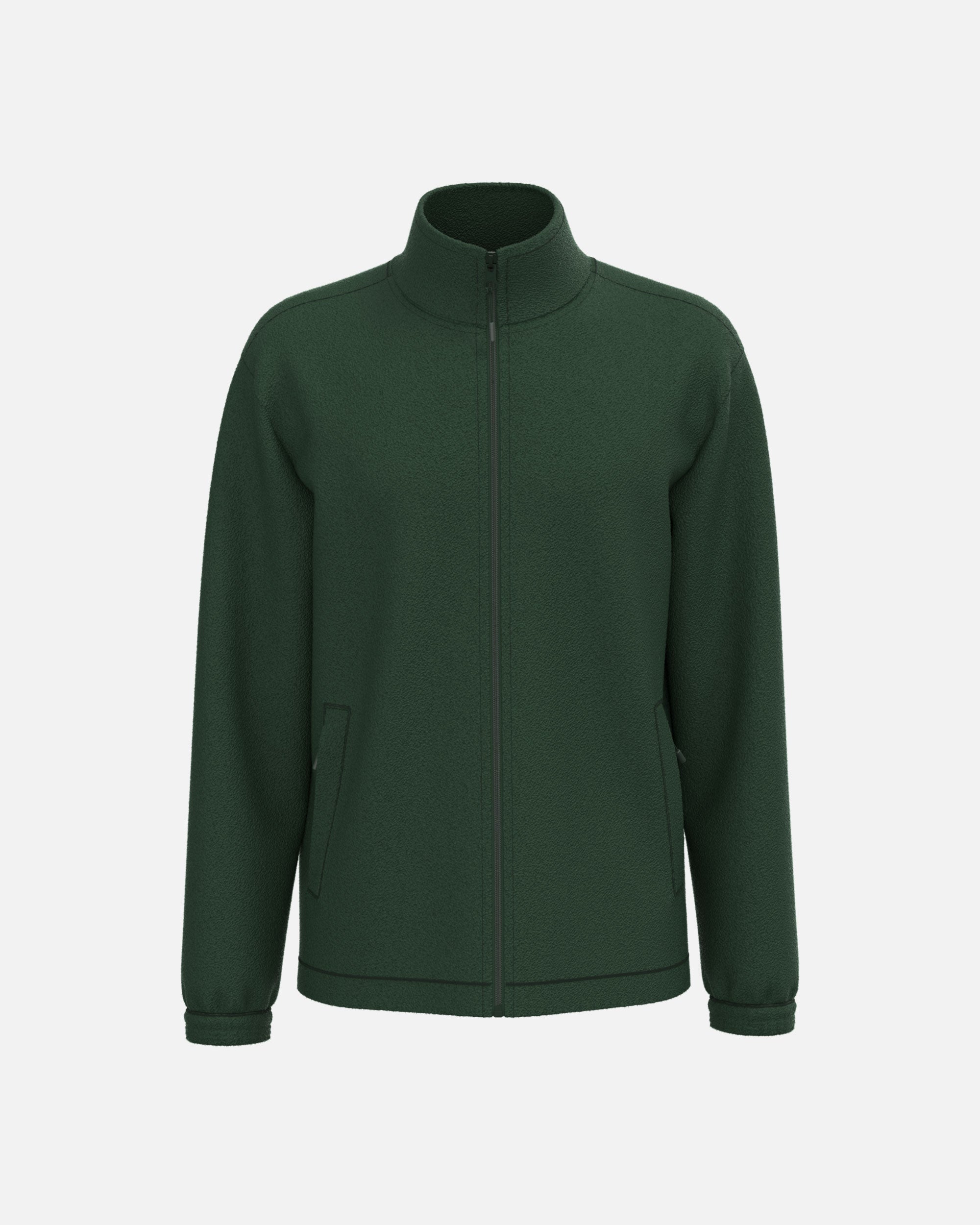 Unisex Mikrofleece Jacke mit elastischen Ärmelbündchen Forest Green von VIVID