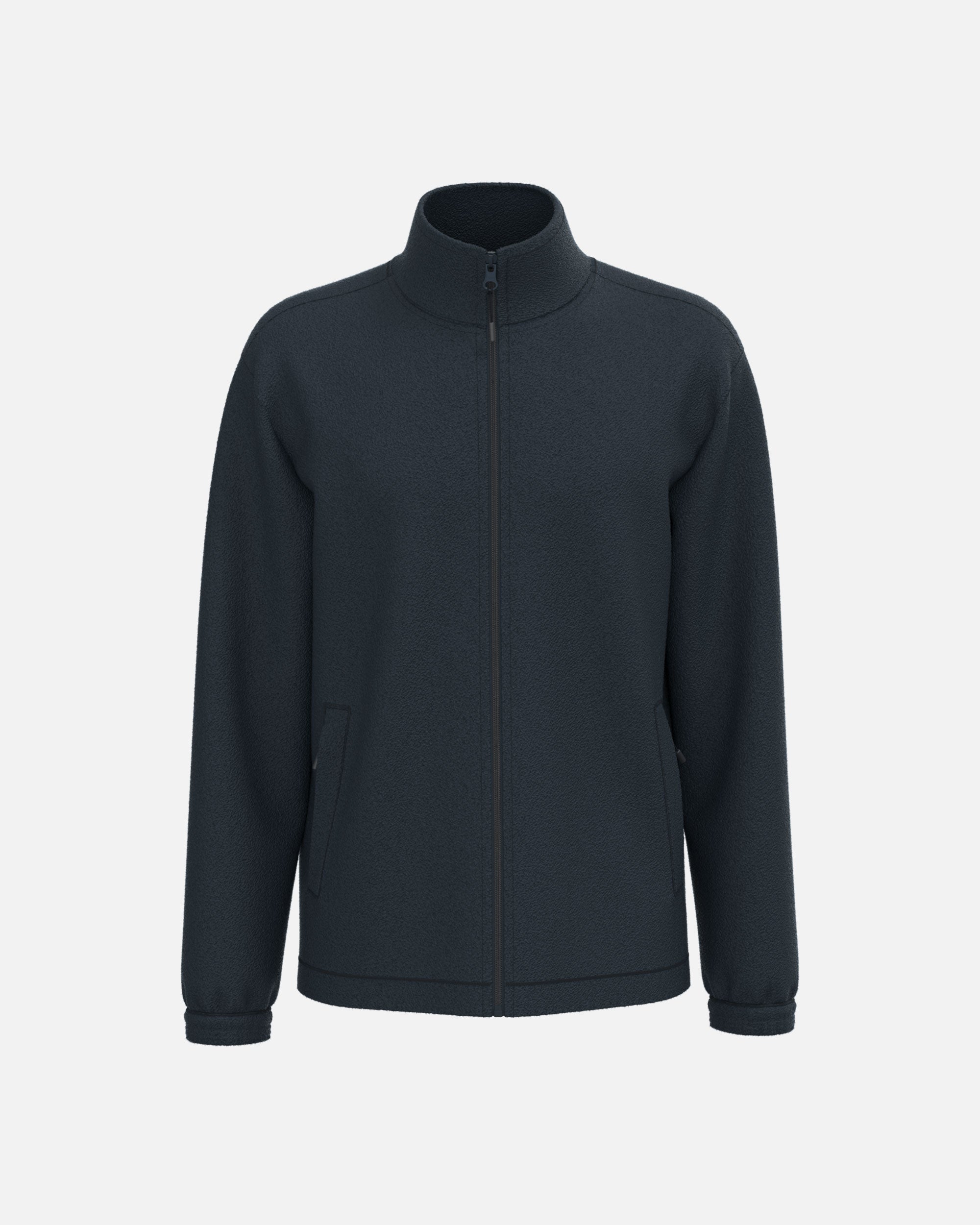 Unisex Mikrofleece Jacke mit elastischen Ärmelbündchen Navy Blue von VIVID