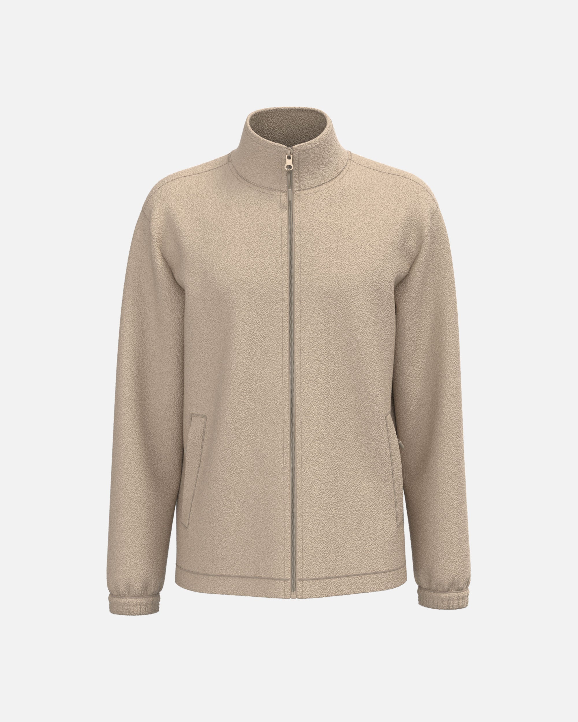 Unisex Mikrofleece Jacke mit elastischen Ärmelbündchen Desert Sand von VIVID