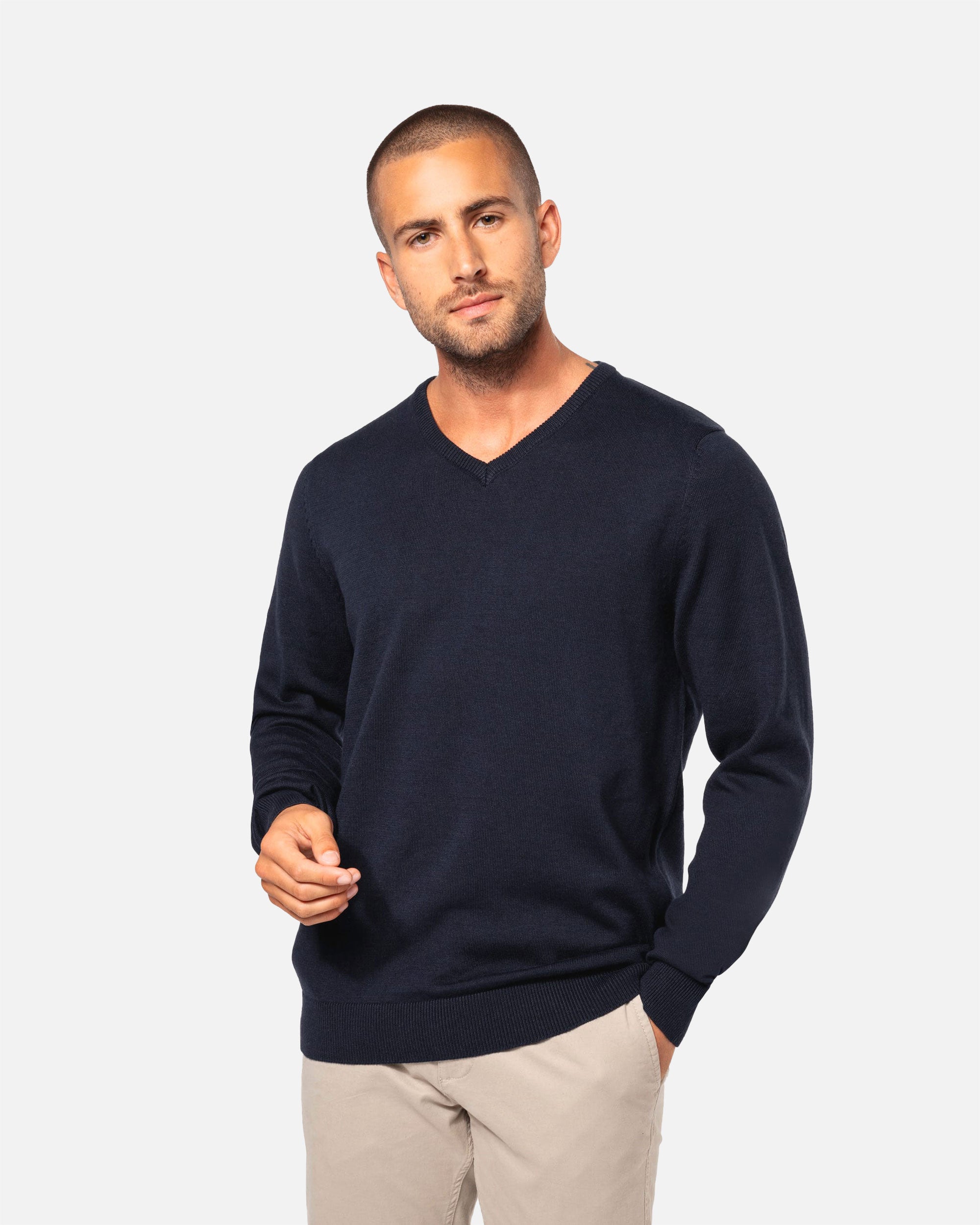 Herren Pullover mit V-Ausschnitt 2.0 Navy Blue von VIVID