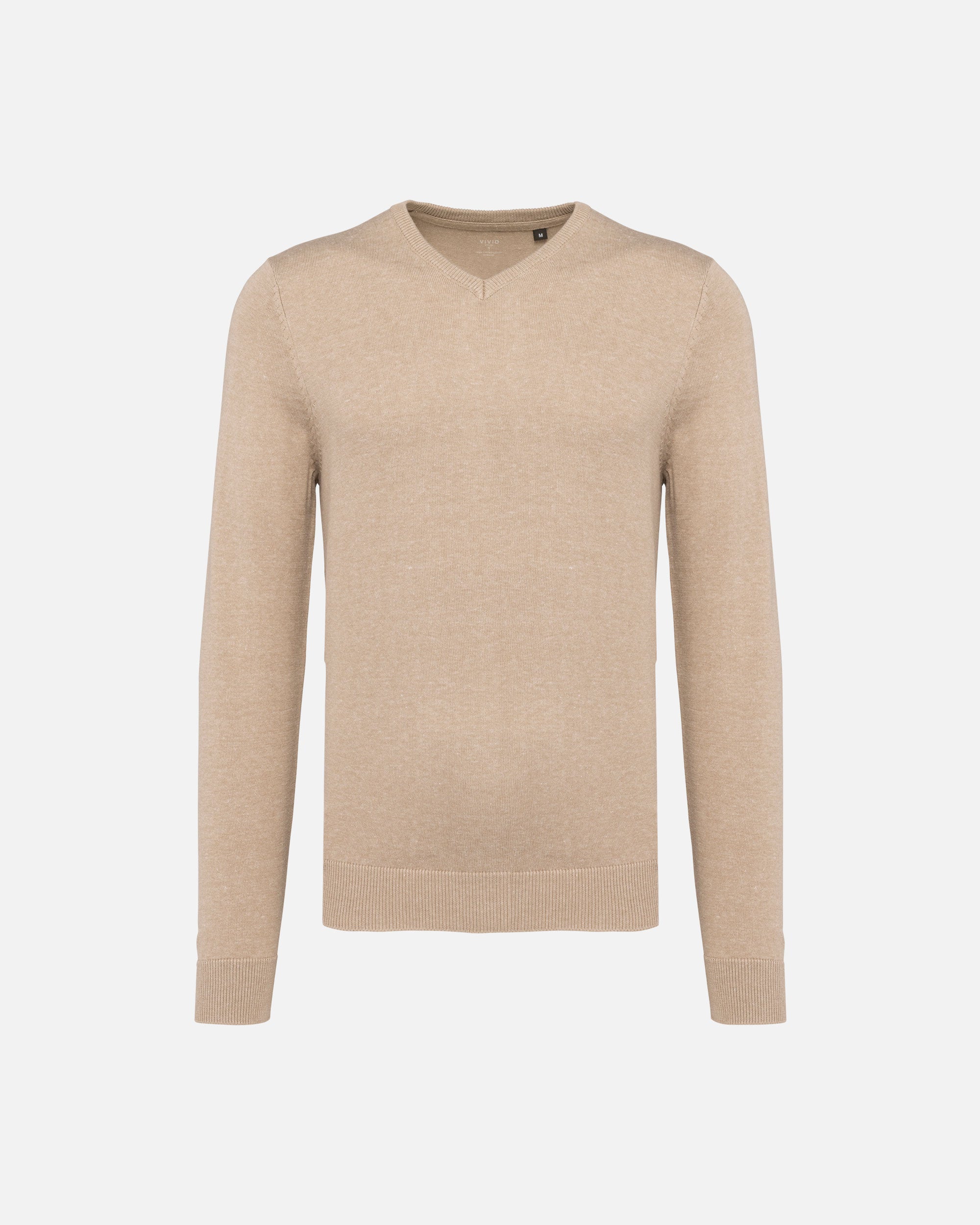 Herren Pullover mit V-Ausschnitt 2.0 Beige Heather von VIVID