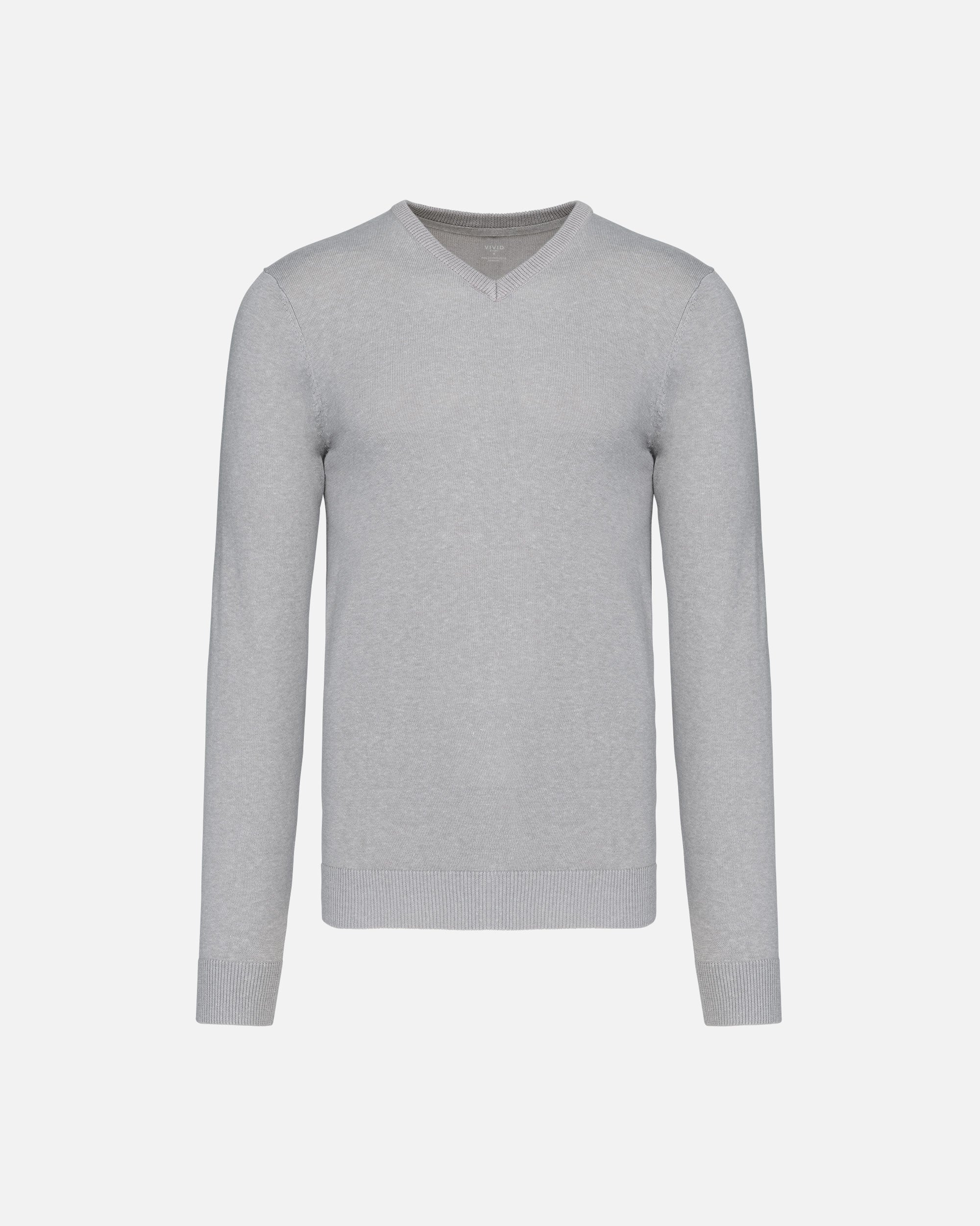Herren Pullover mit V-Ausschnitt 2.0 Grey Heather von VIVID