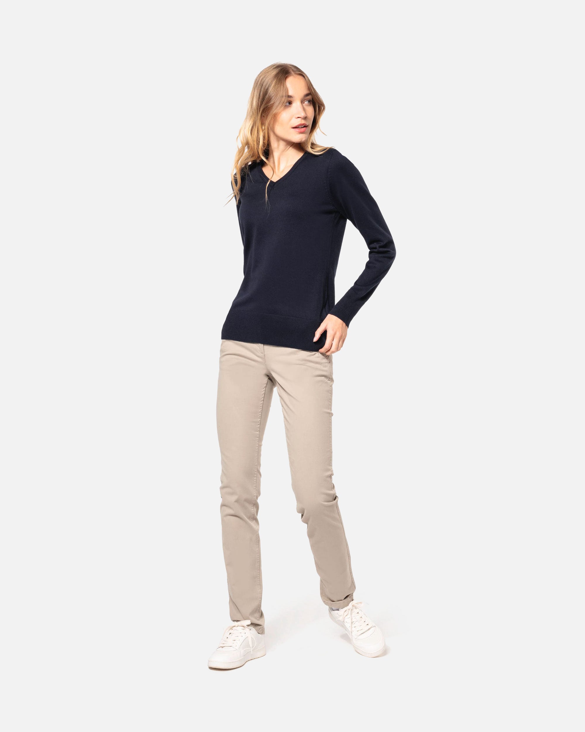 Damen Pullover mit V-Ausschnitt von VIVID