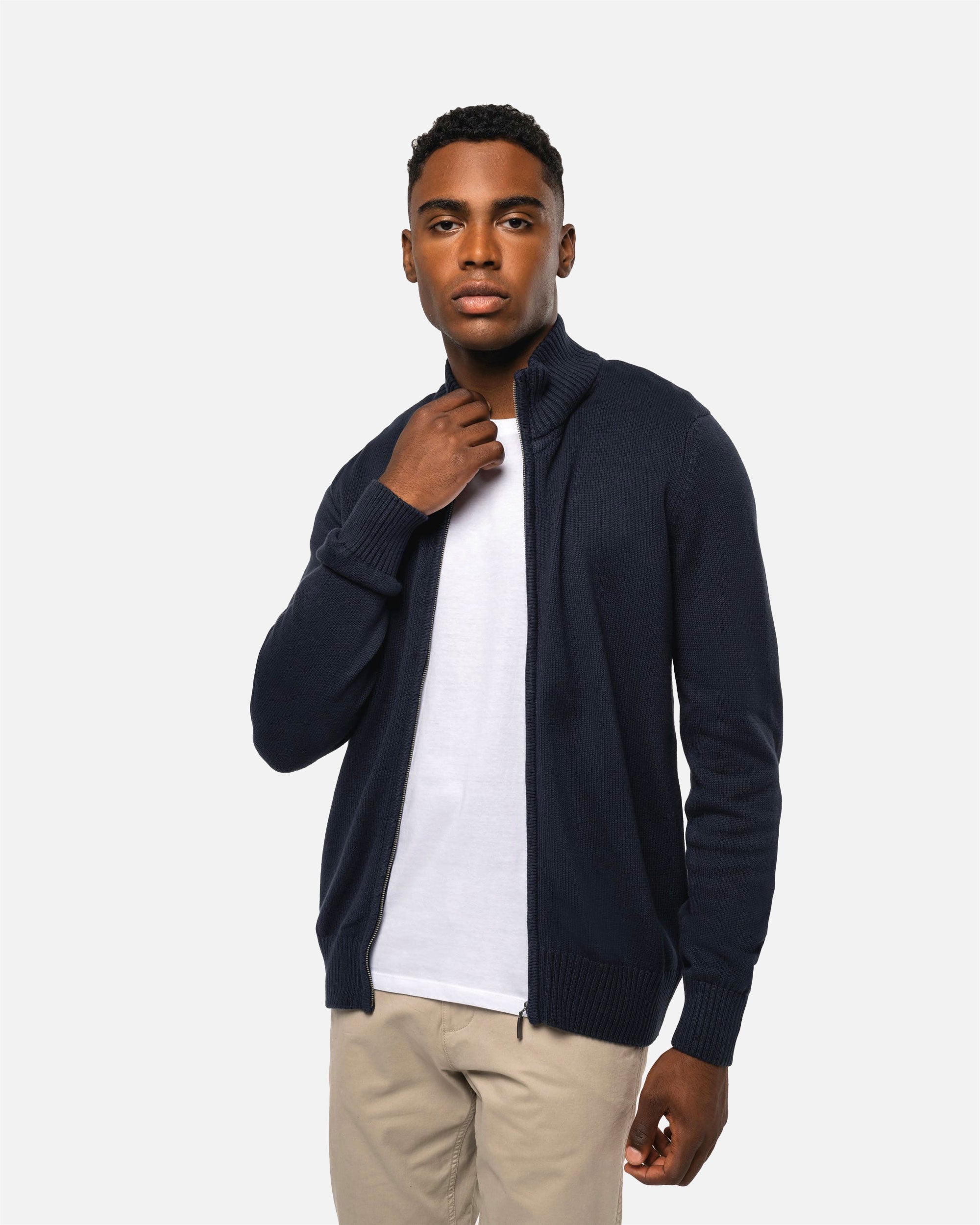 Herren Strickjacke Navy Blue von VIVID