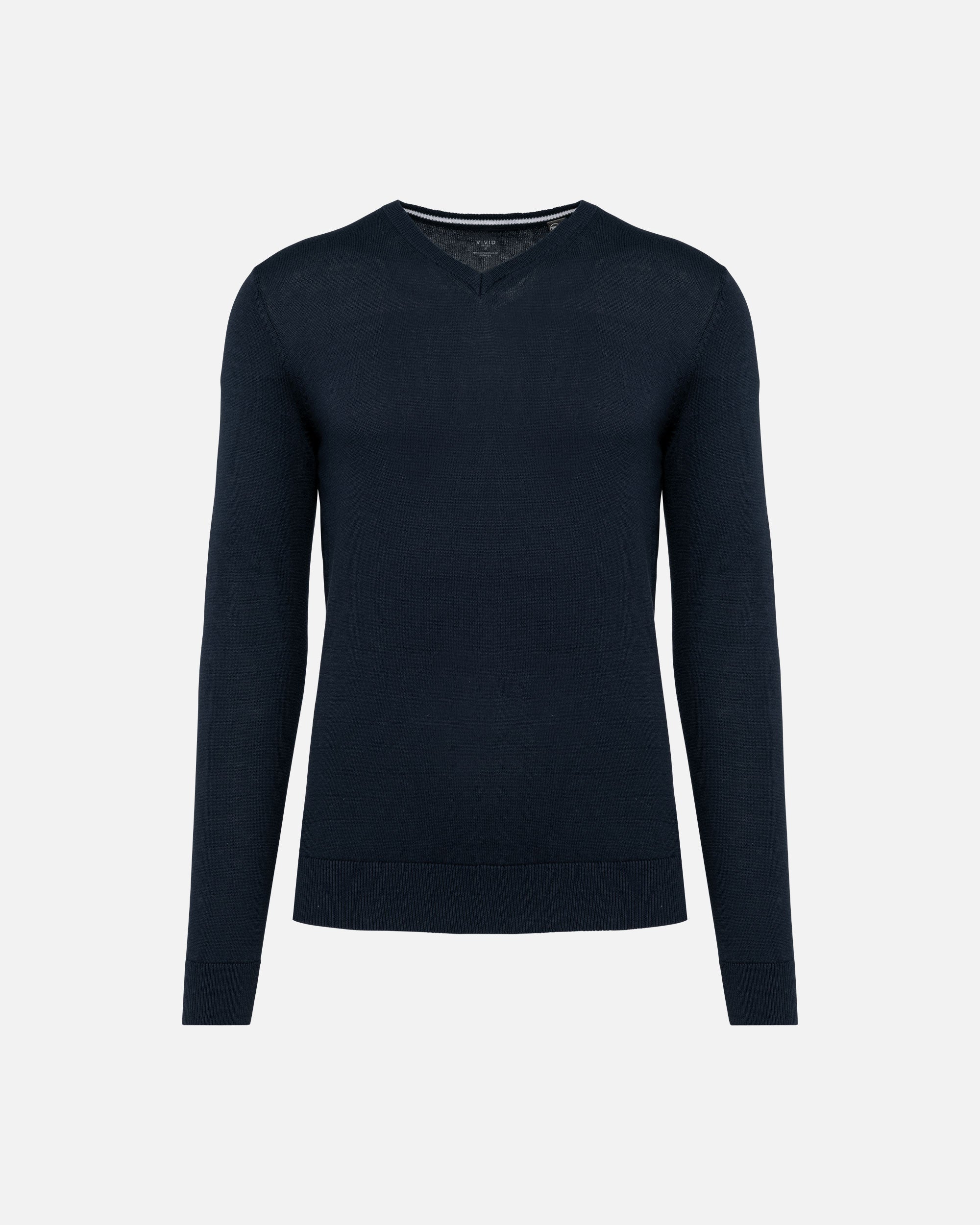 Herren Pullover mit V-Ausschnitt Navy Blue von VIVID