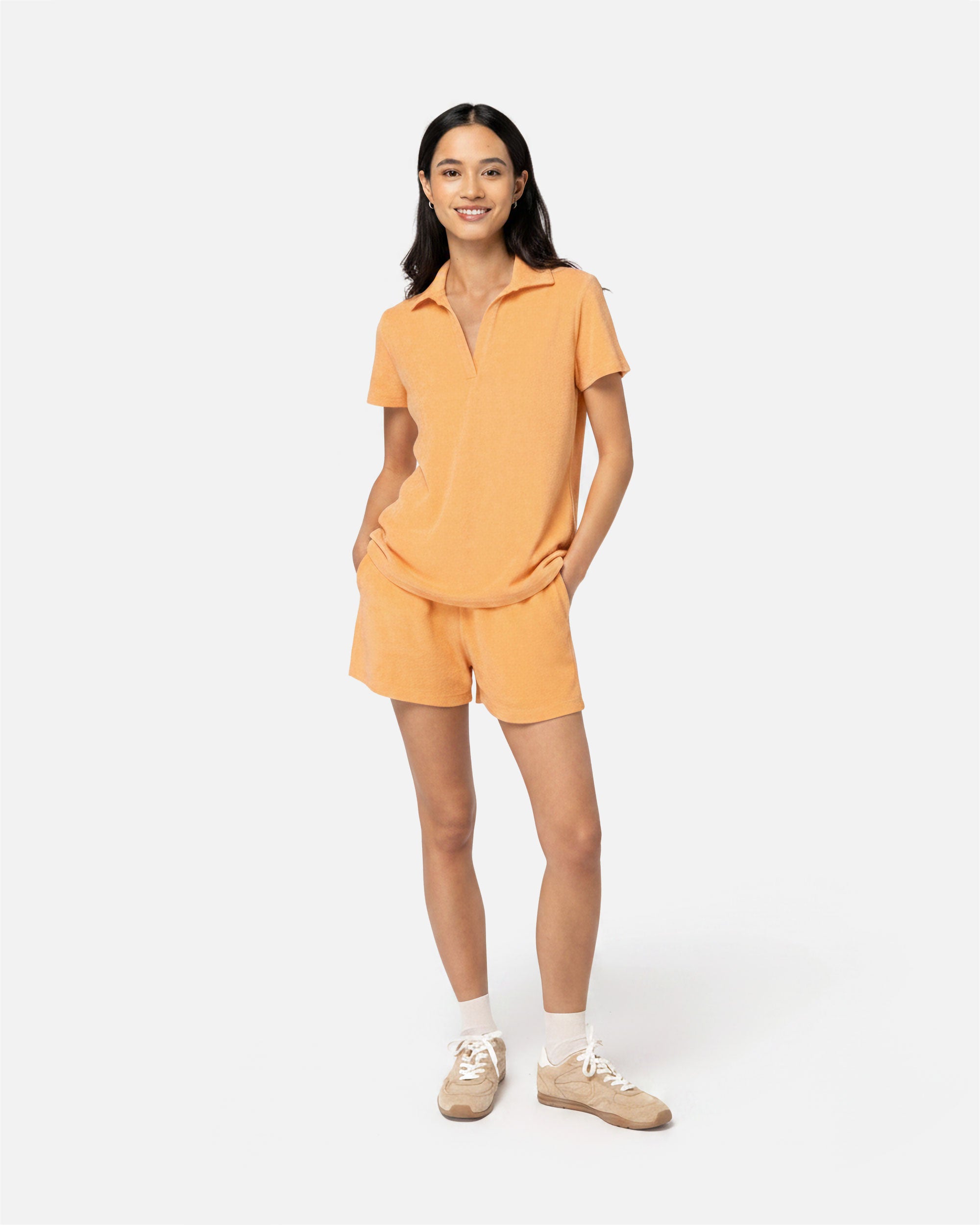 Damen Frottee Polo T-Shirt von VIVID