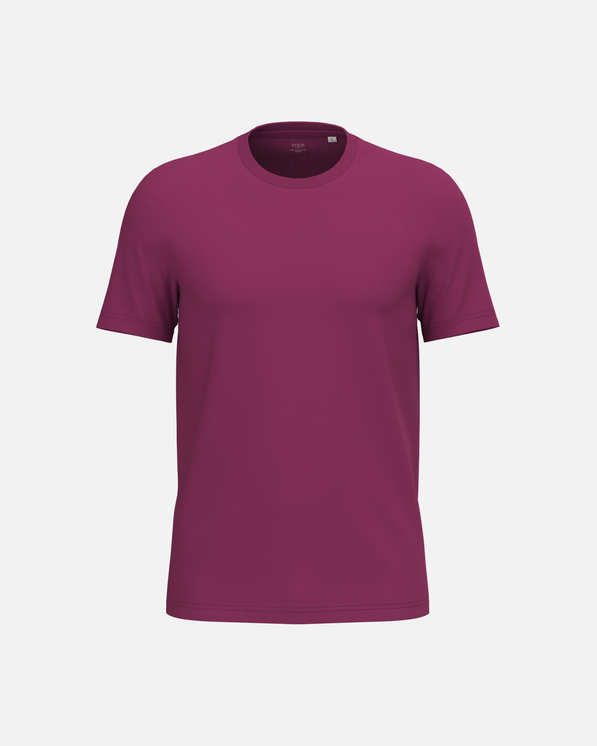 Klassisches Unisex Basic T-Shirt Cherry Purple von VIVID