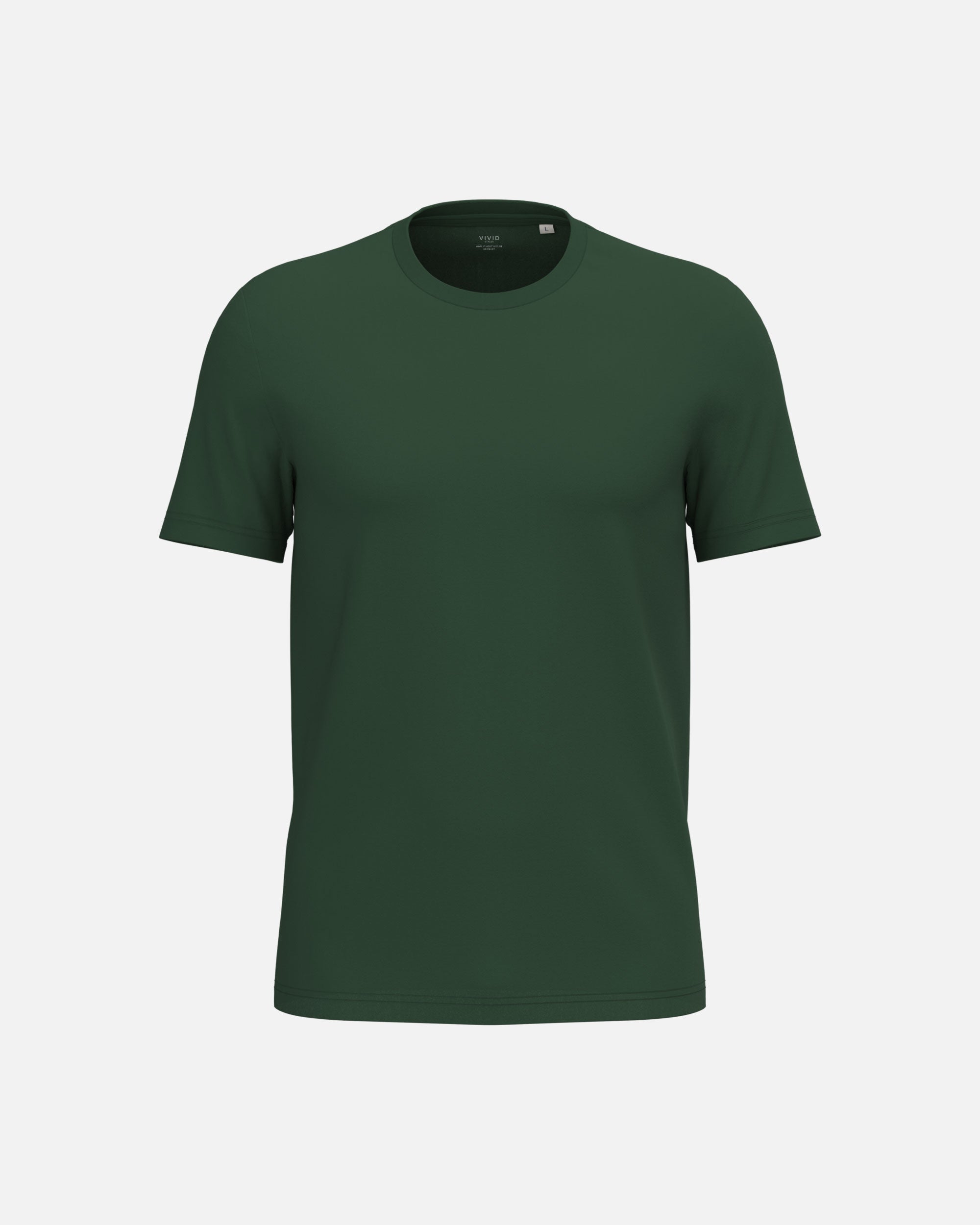 Klassisches Unisex Basic T-Shirt Forest Green von VIVID