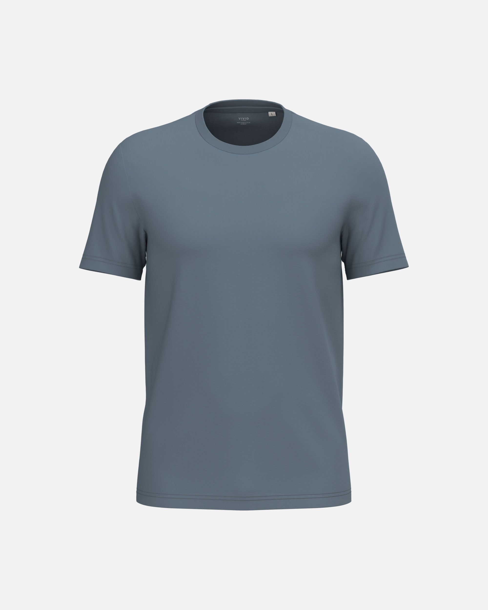Klassisches Unisex Basic T-Shirt Mineral Grey von VIVID