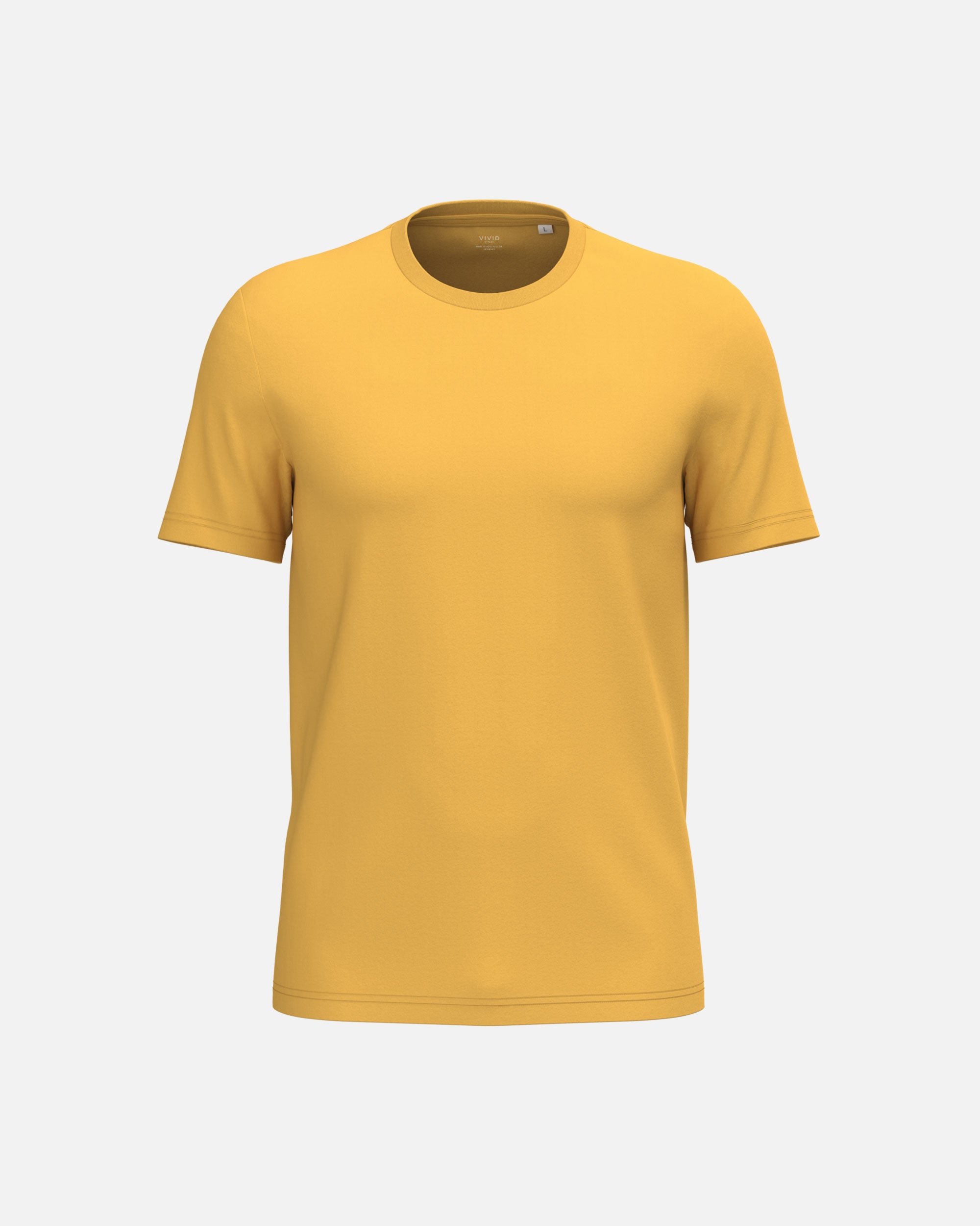 Klassisches Unisex Basic T-Shirt Sun Yellow von VIVID