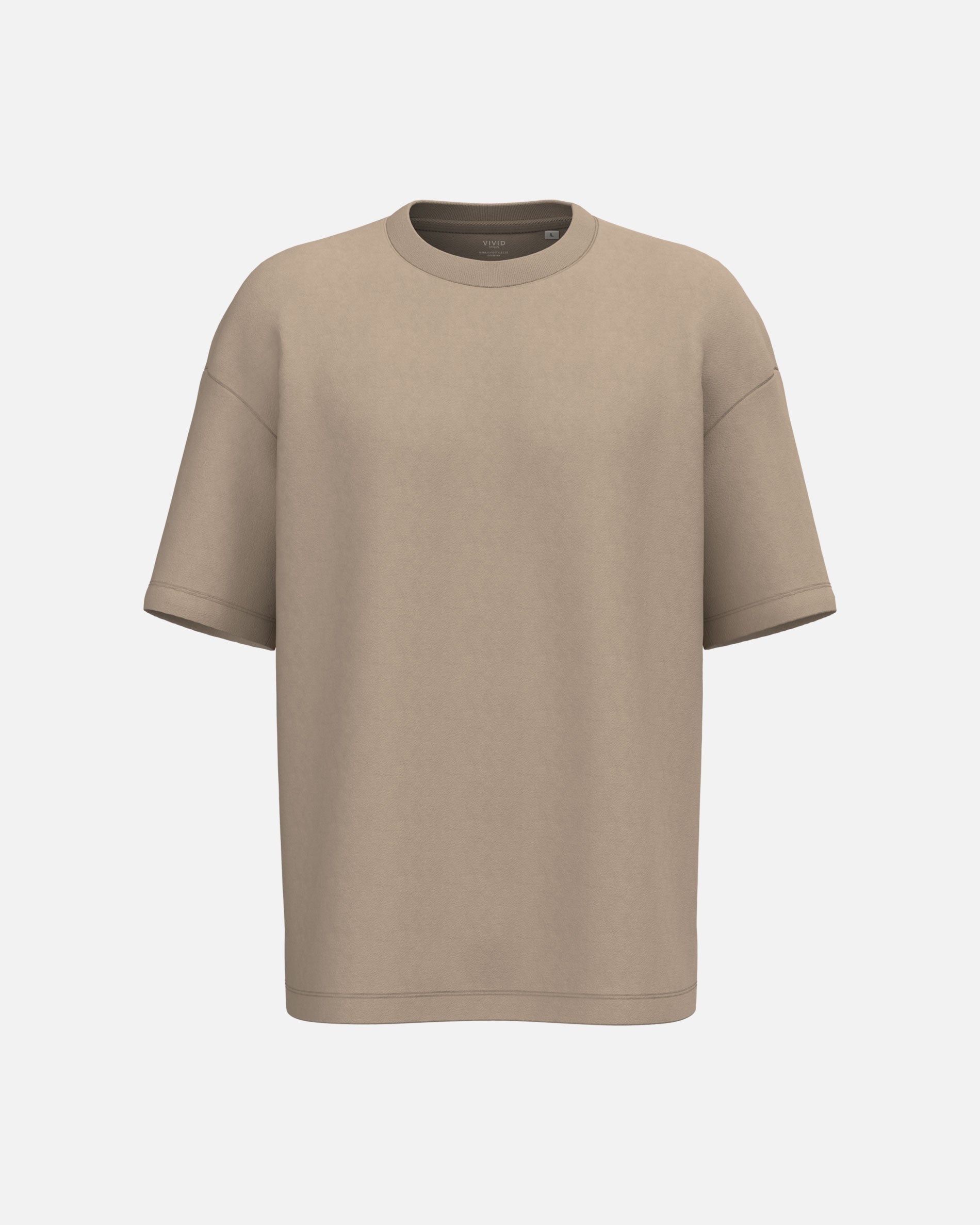 Übergroßes Unisex French Terry T-Shirt Desert Sand von VIVID