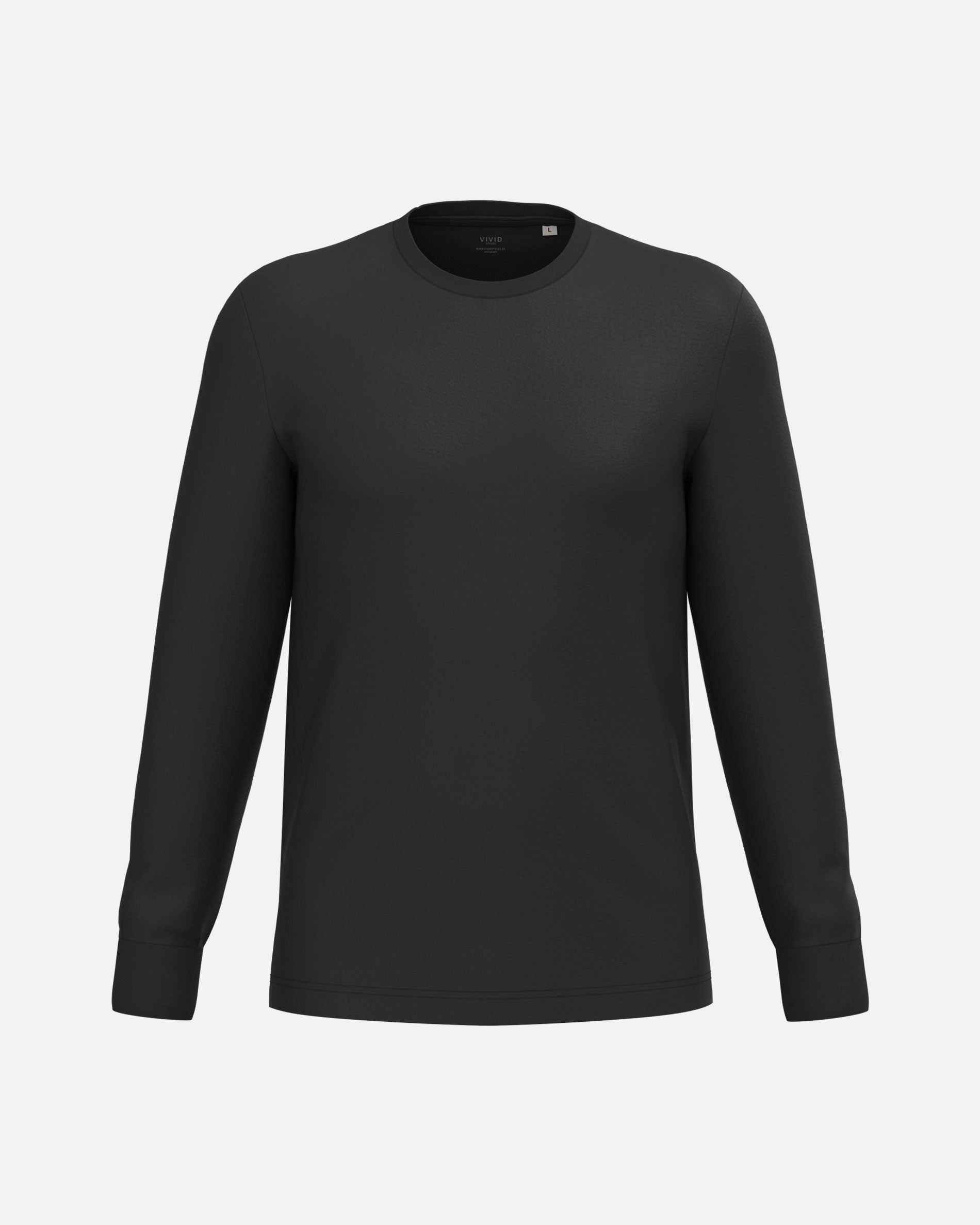 Klassisches Unisex Langarmshirt Black von VIVID