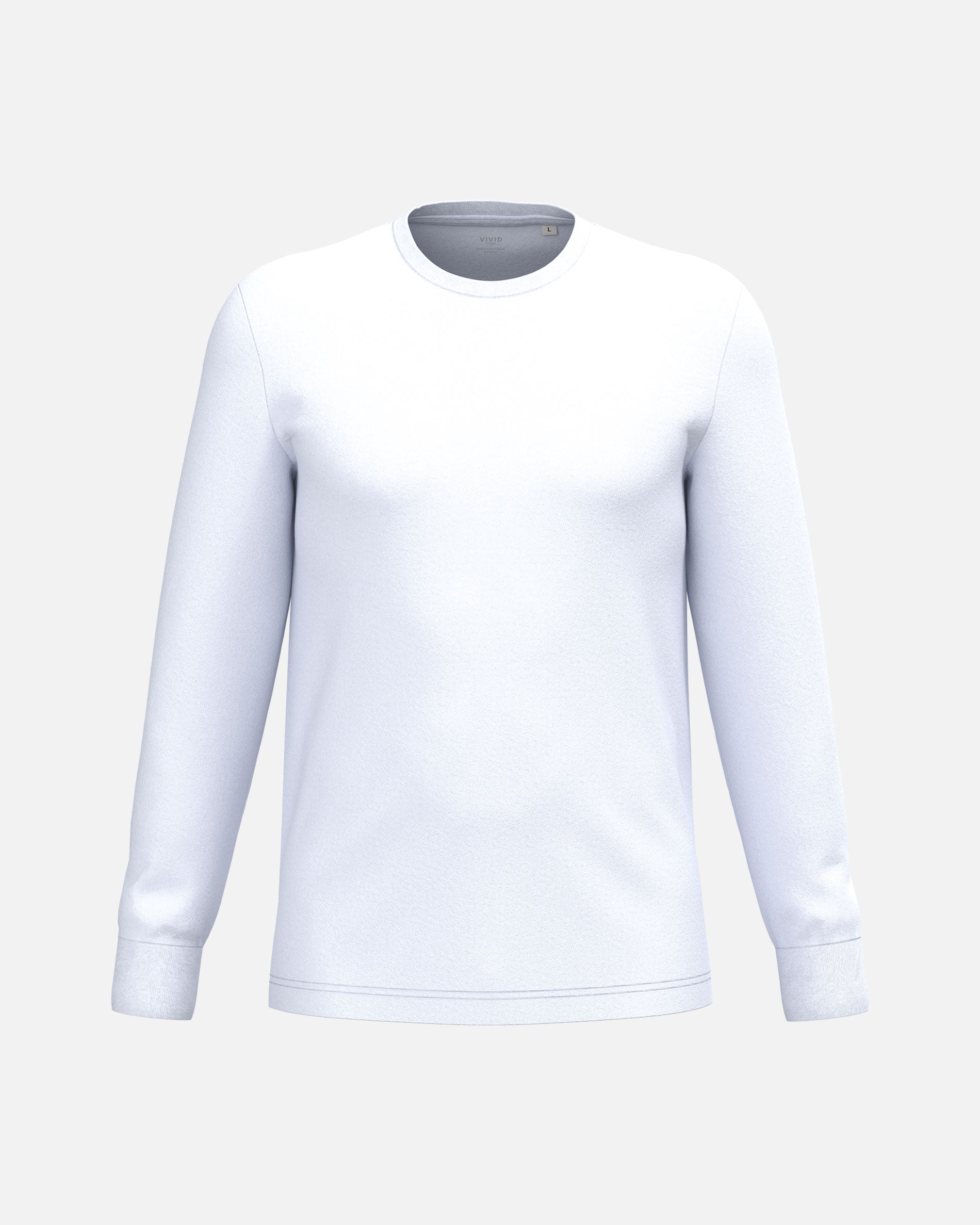 Klassisches Unisex Langarmshirt White von VIVID