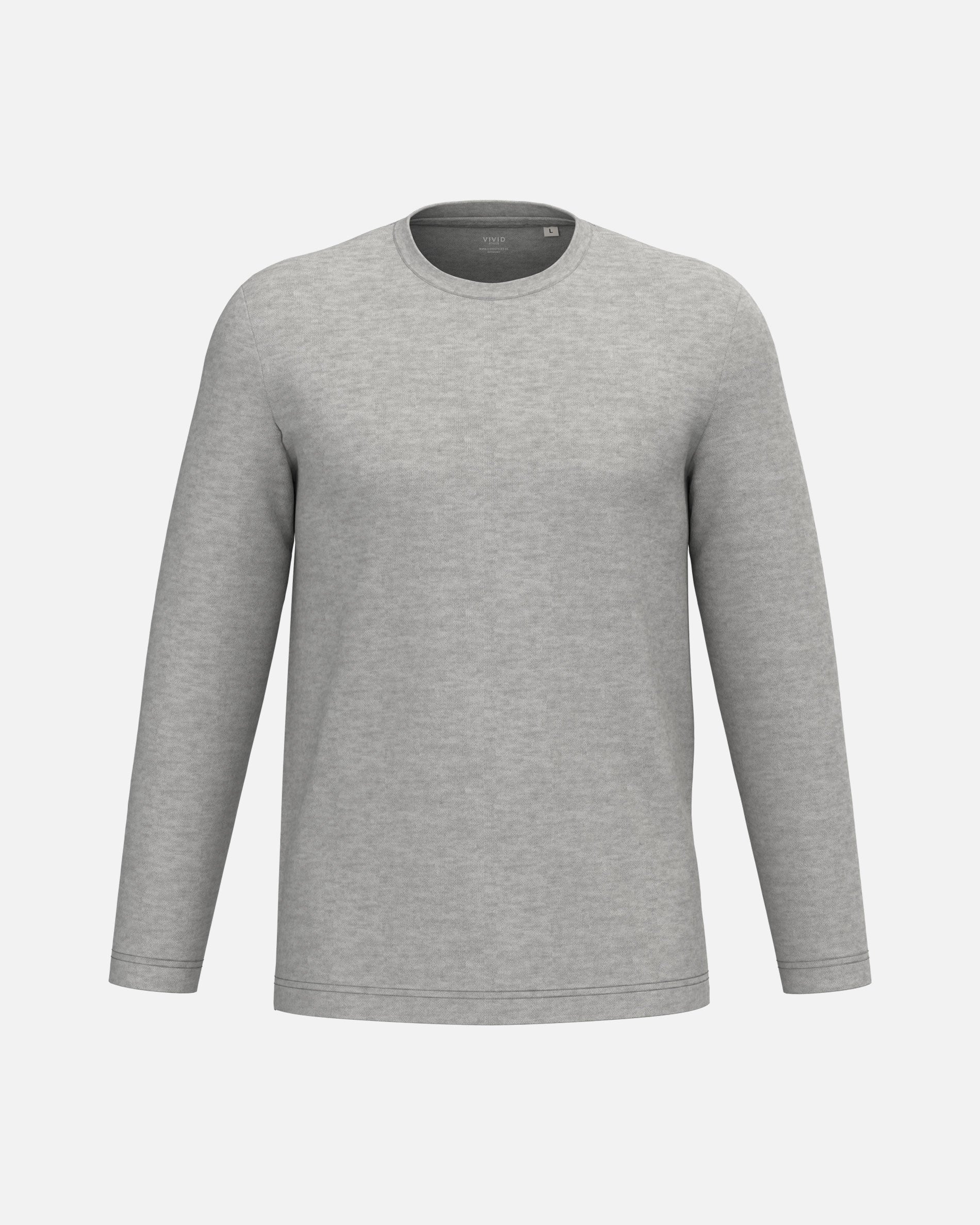 Leichtes Unisex Langarmshirt Grey Heather von VIVID