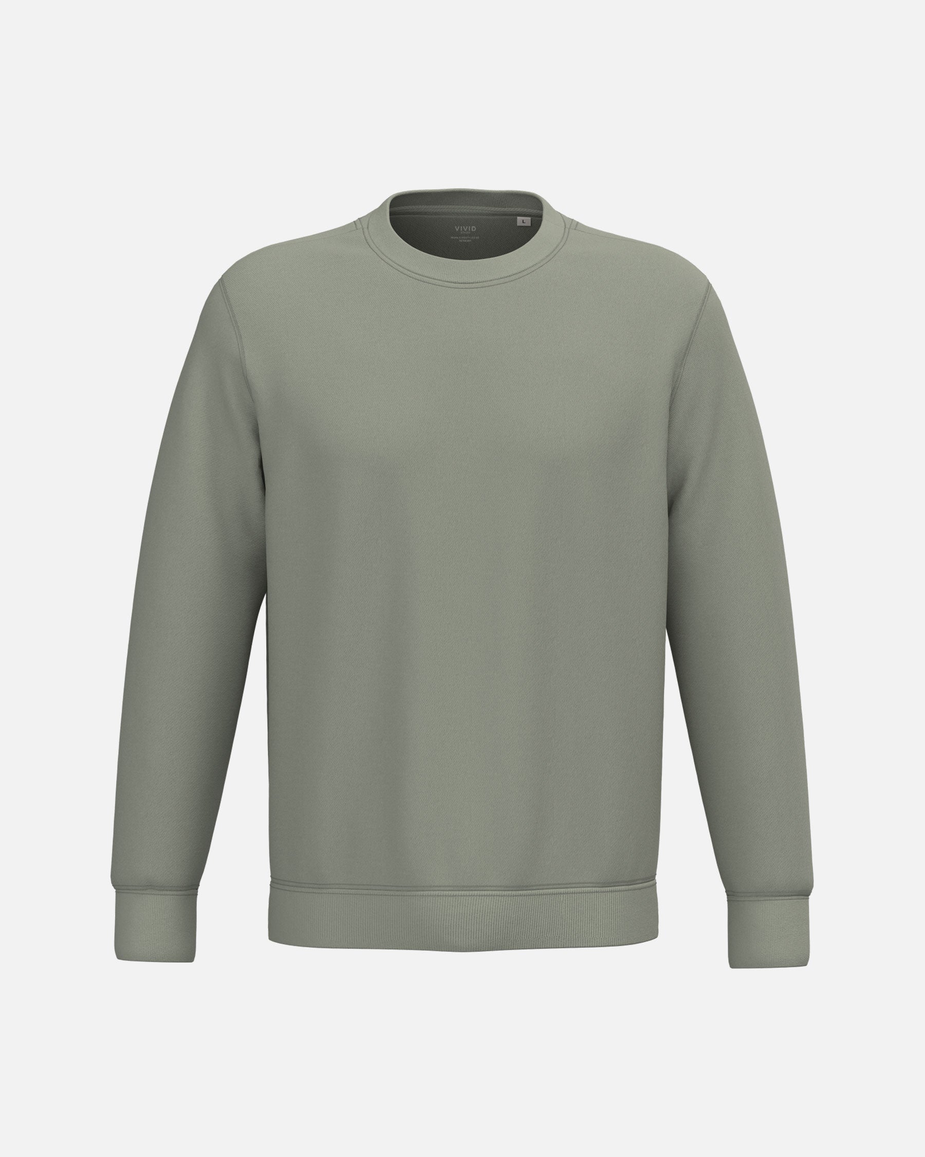 Schweres Unisex Sweatshirt Almond Green von VIVID