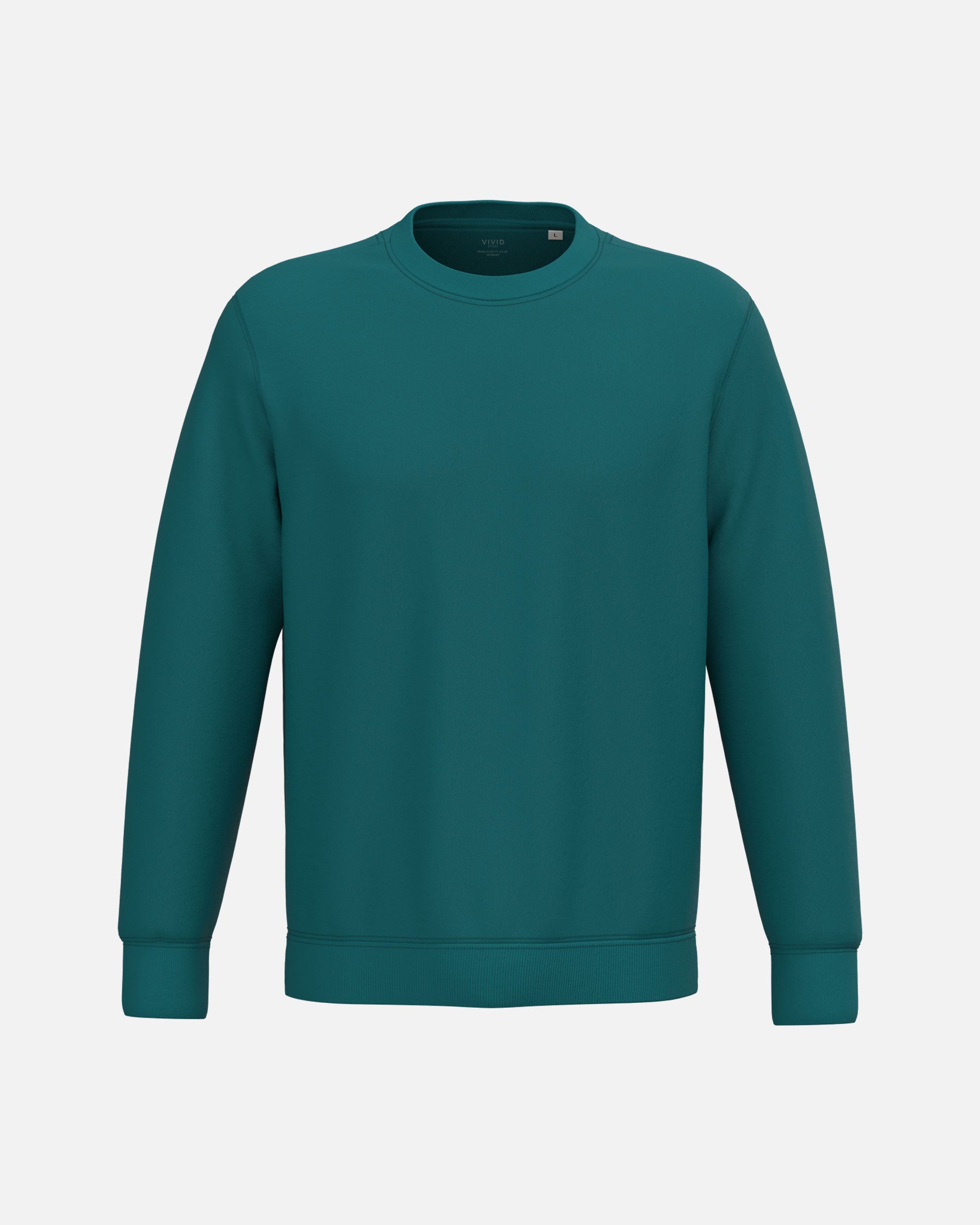 Schweres Unisex Sweatshirt Peacock Green von VIVID