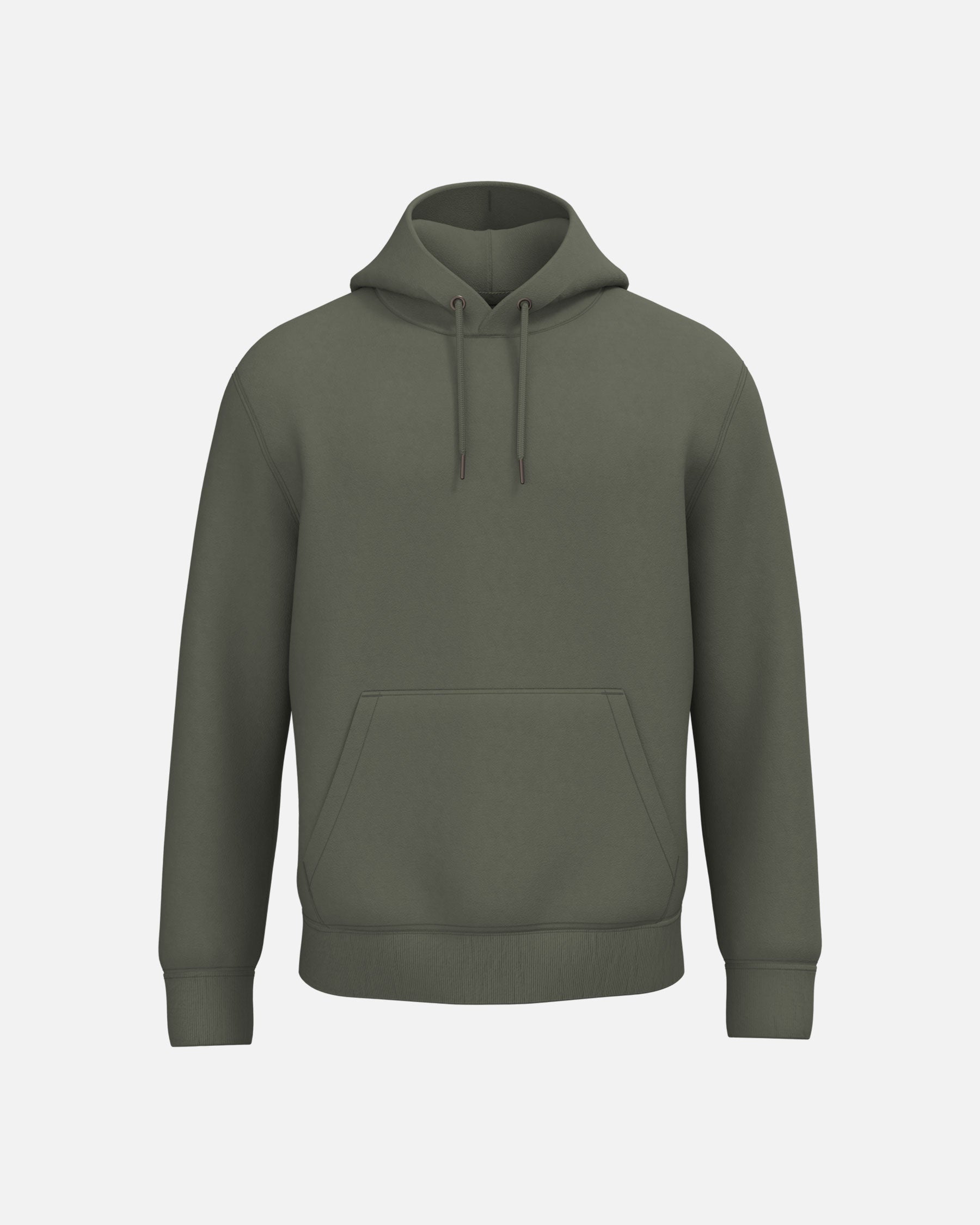 Schweres Unisex Kapuzensweatshirt Khaki von VIVID