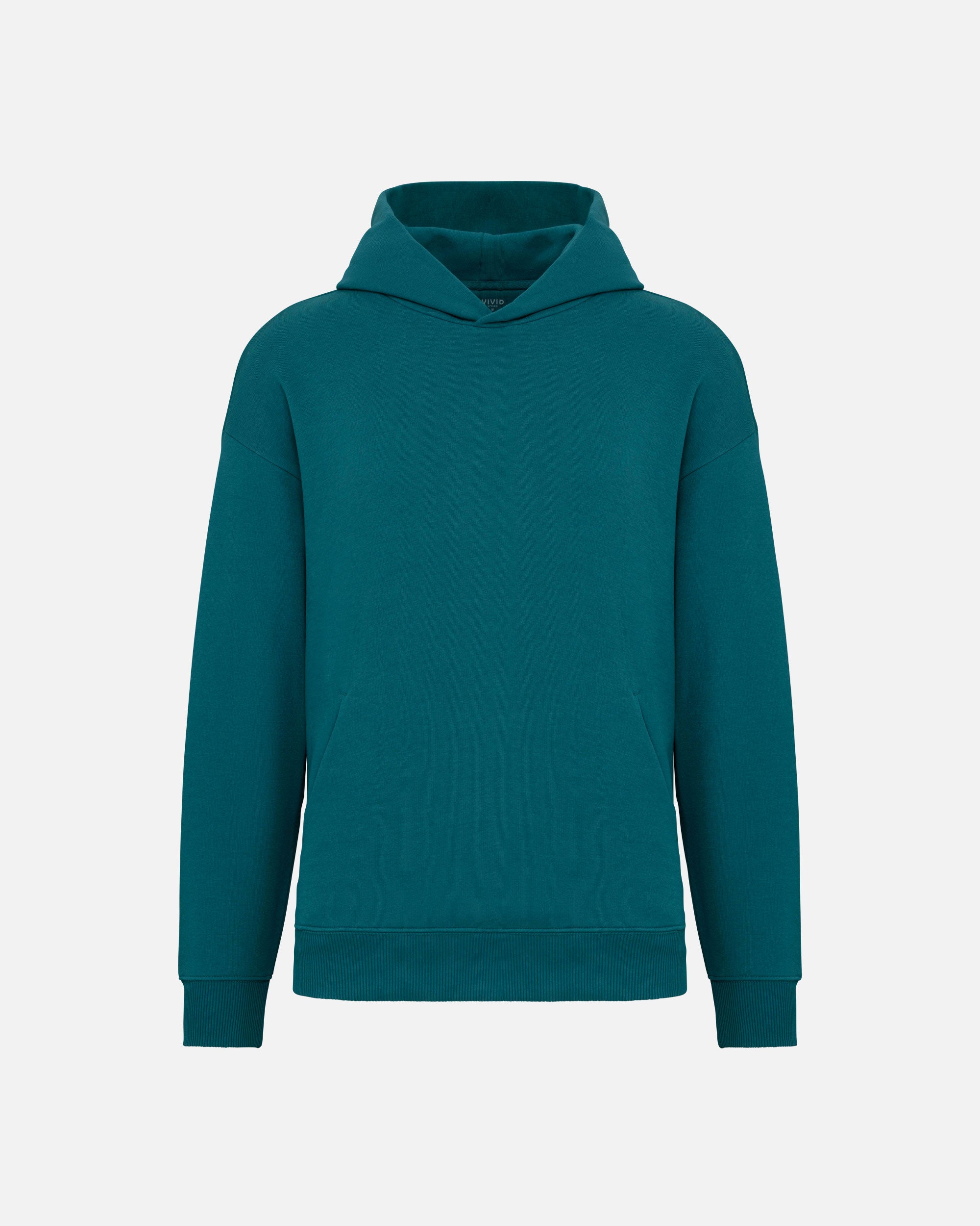 Übergroßes Unisex Kapuzensweatshirt Peacock Green von VIVID