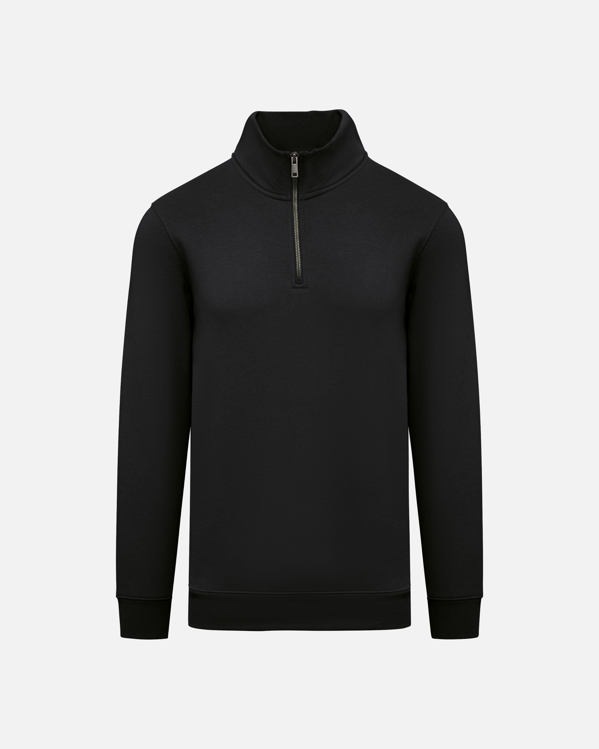 Schweres Herren 1/4 Zip Sweatshirt Black von VIVID