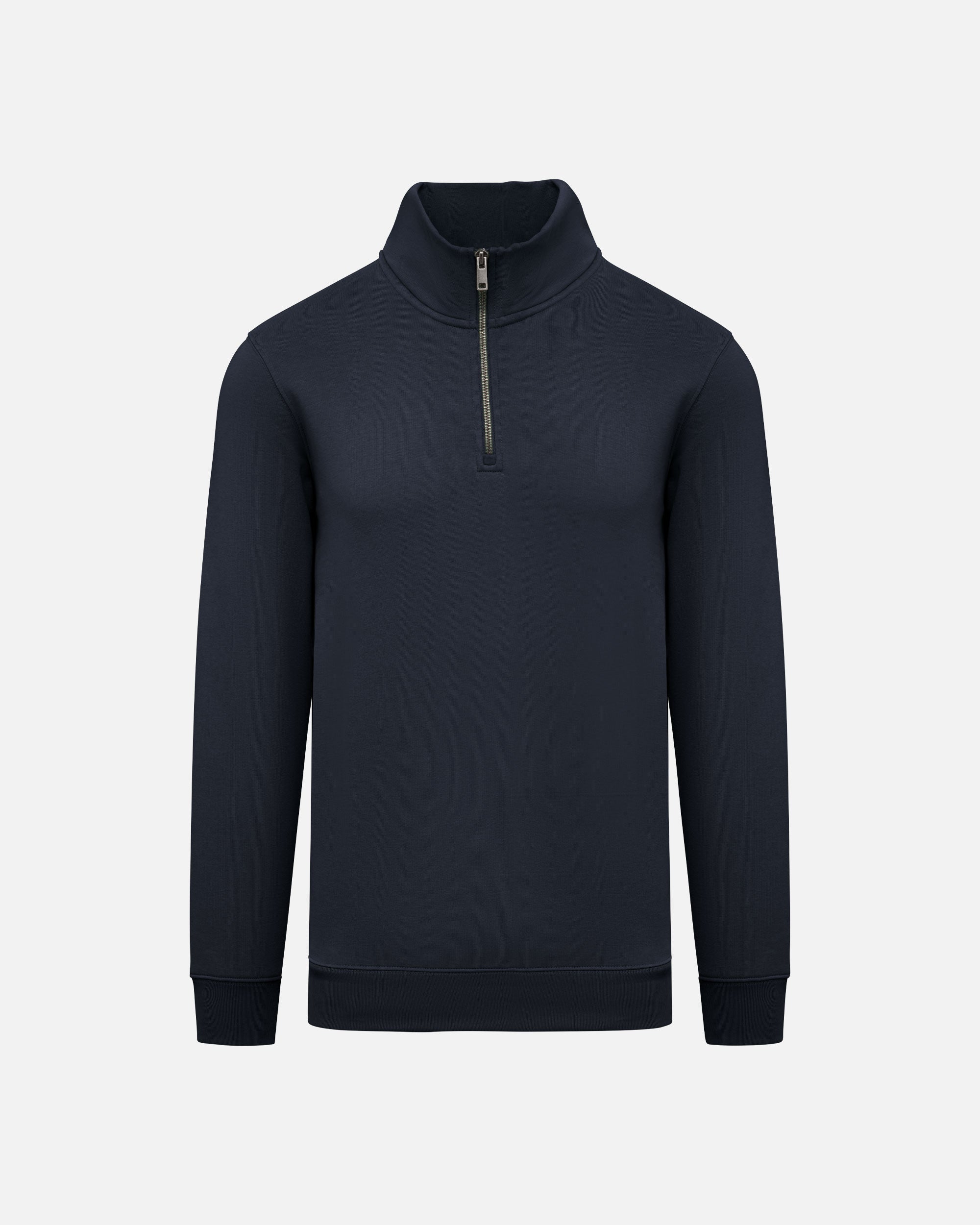 Schweres Herren 1/4 Zip Sweatshirt Navy Blue von VIVID