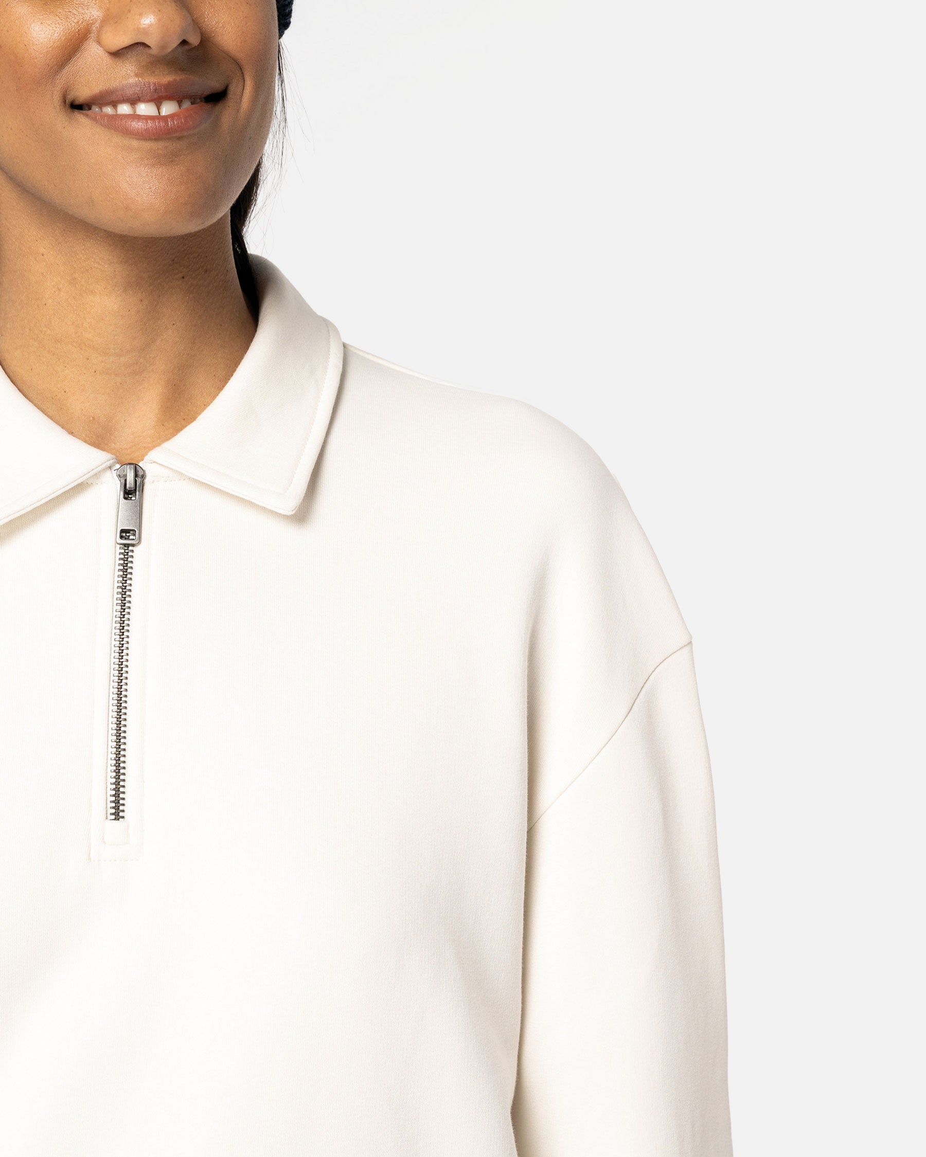 Unisex 1/4 Zip Sweatshirt mit Polokragen von VIVID