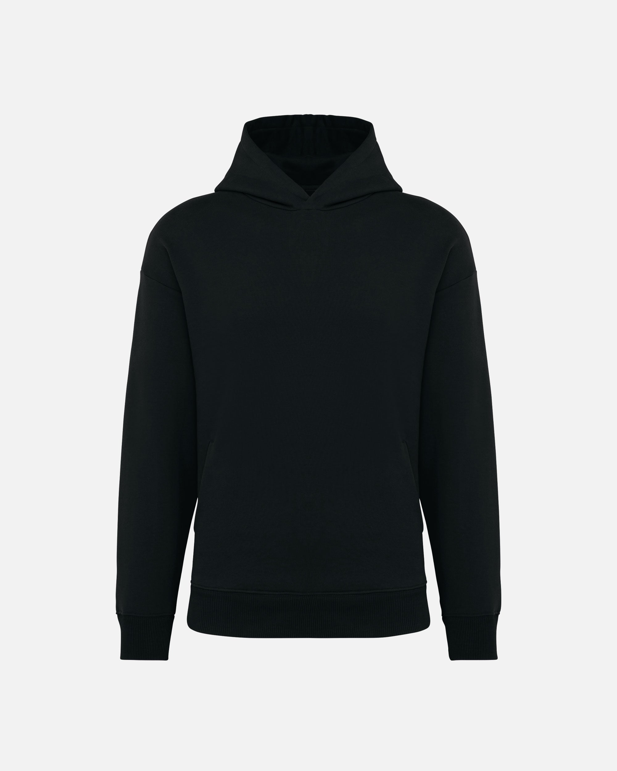 Schweres Übergroßes Unisex Kapuzensweatshirt Black von VIVID